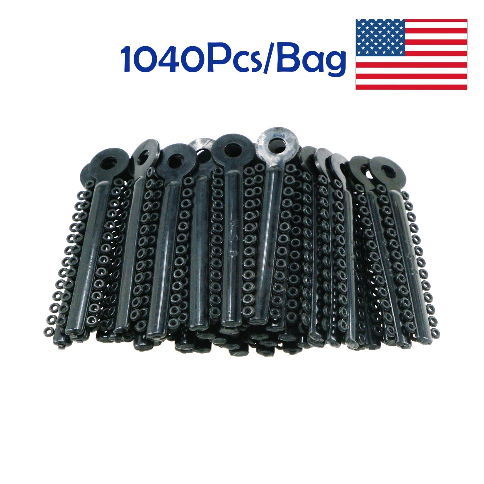 USA 1040Pcs/Bag Dental Orthodontic Ligature Ties Brackets Elastic Rubber Bands