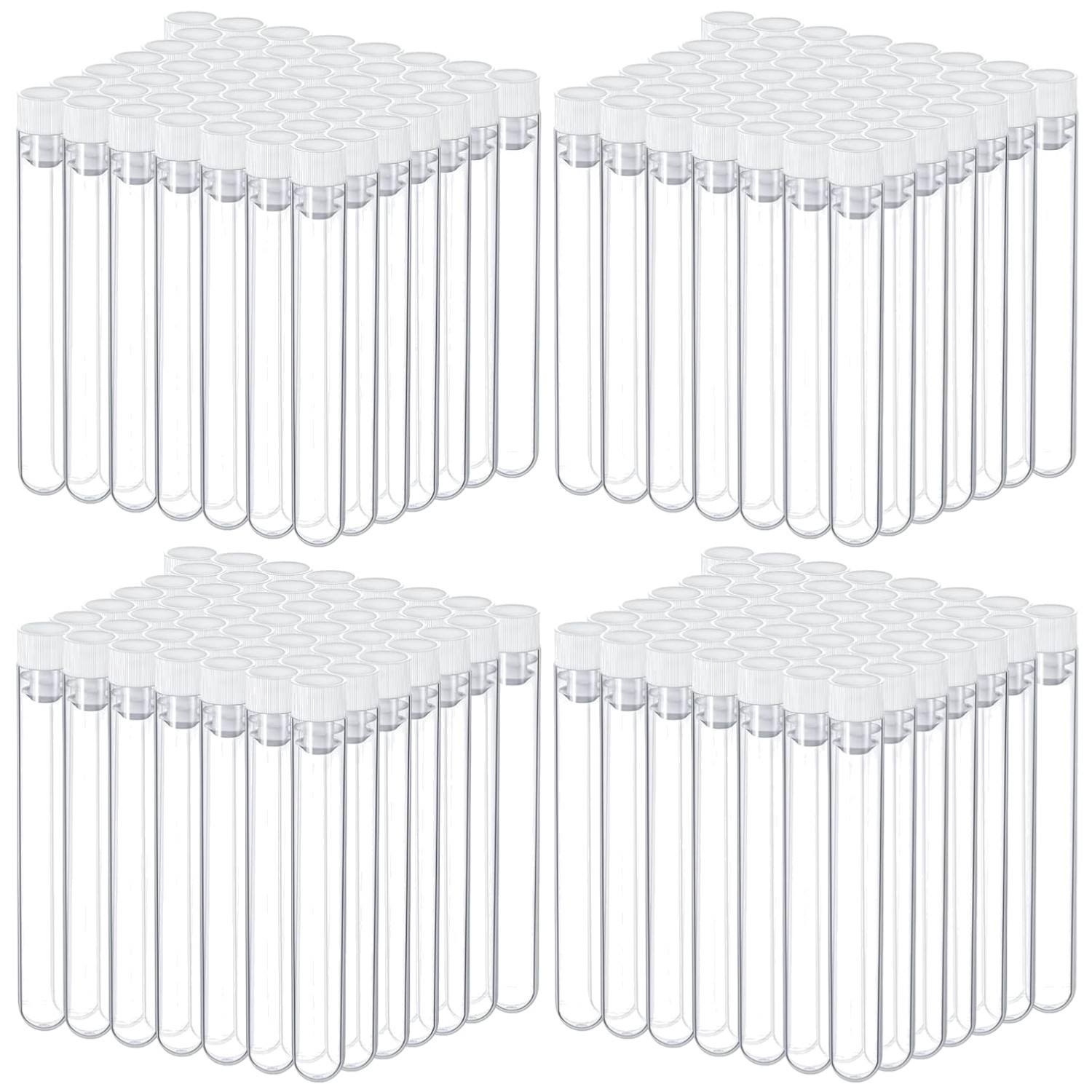 Clear 200 Pcs 10 ml Tubes with Caps – Perfect for Halloween & Experiments