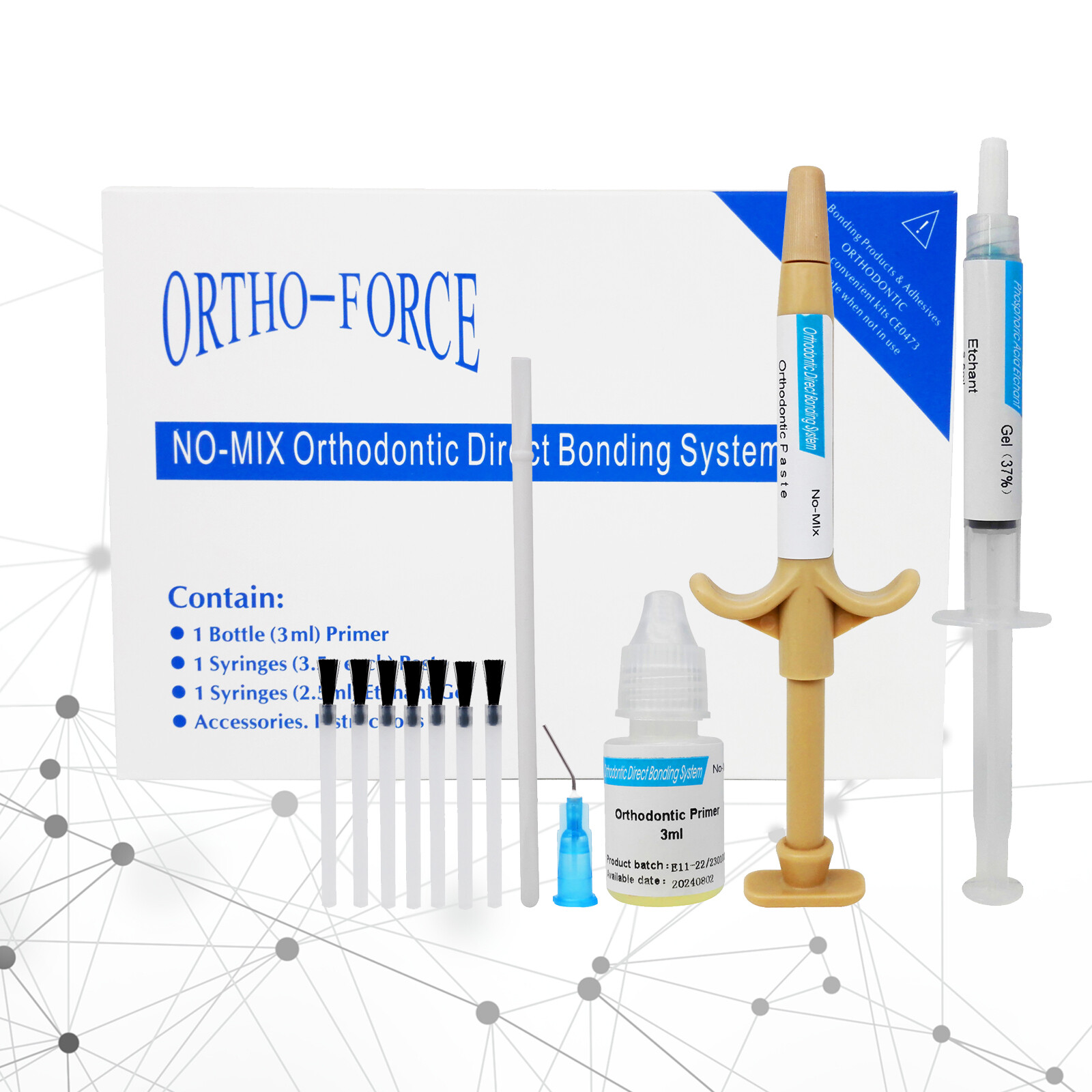 Dental Orthodontic Direct Paste Adhesive Bonding Self Cure Composite Resin Kit
