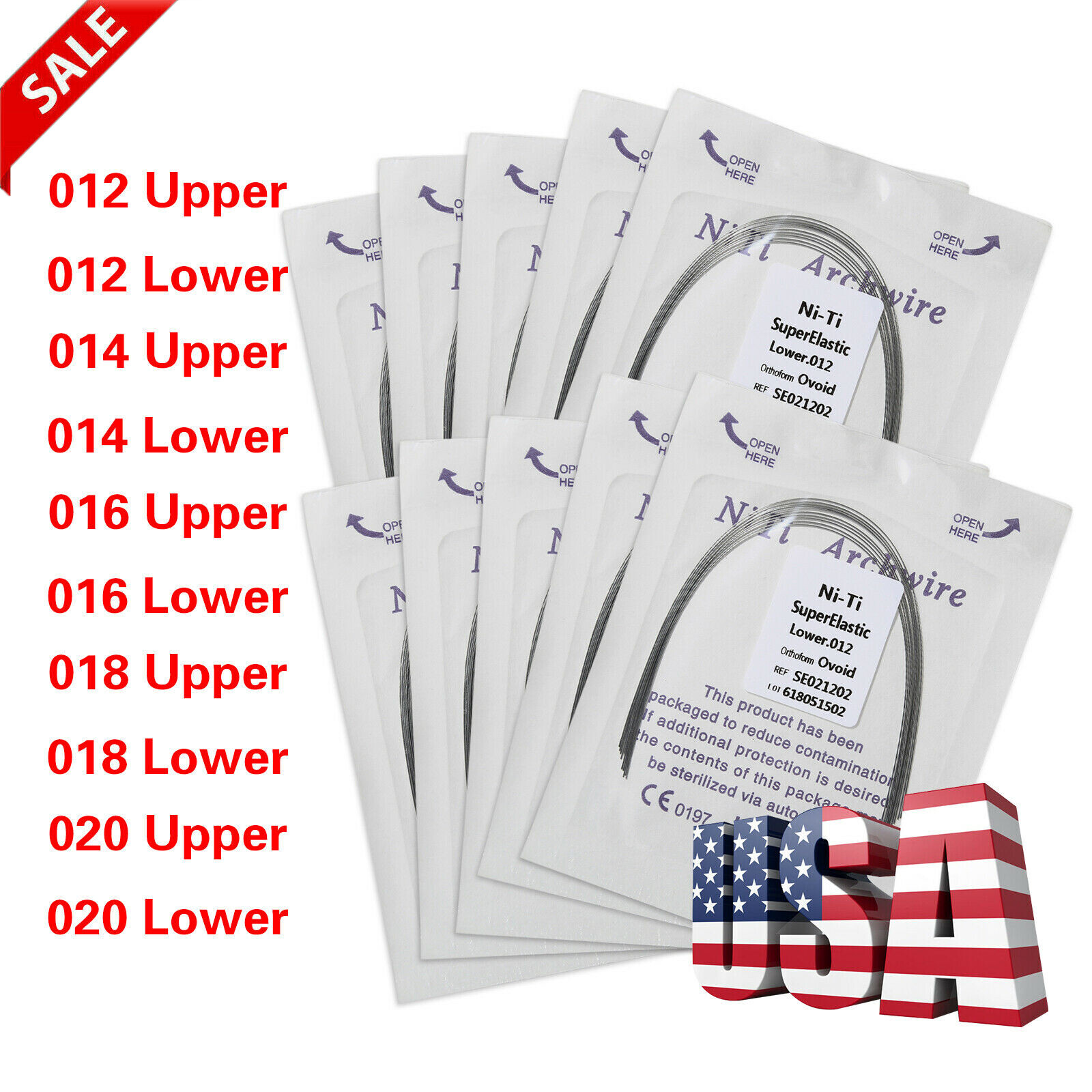 Dental Super Elastic Niti Round Arch Wires Arch Wire for Bracket Braces USA