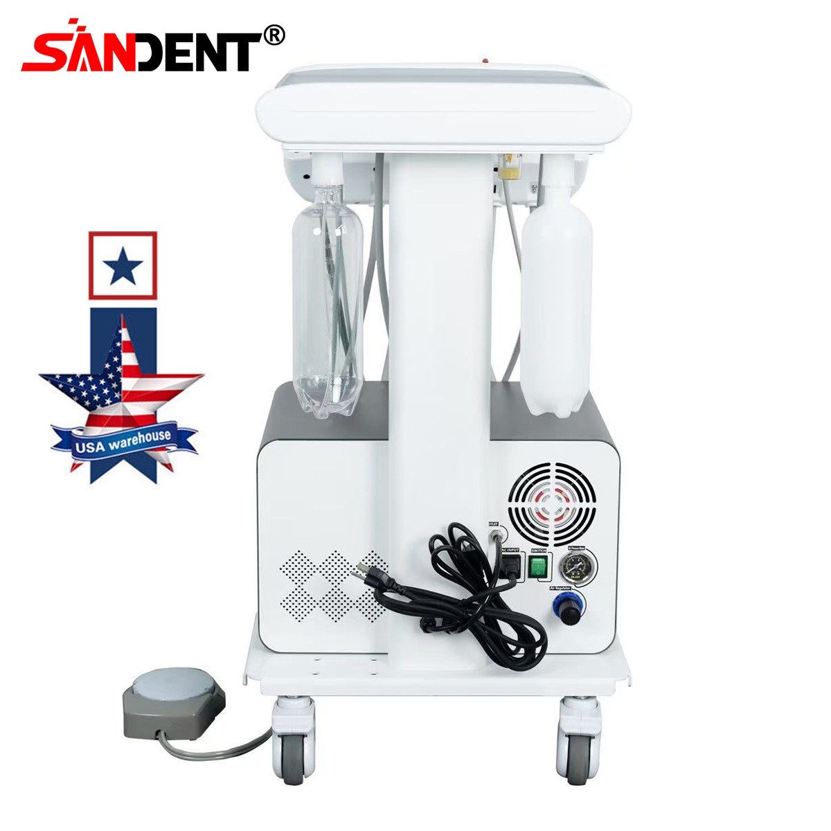 Portable Dental Delivery Unit Air Compressor Suction System 4H Light Scaler