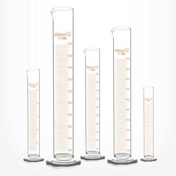 5ml – 1000ml Transparent Measuring Cylinder Graduated Lab Chemistry Glassware