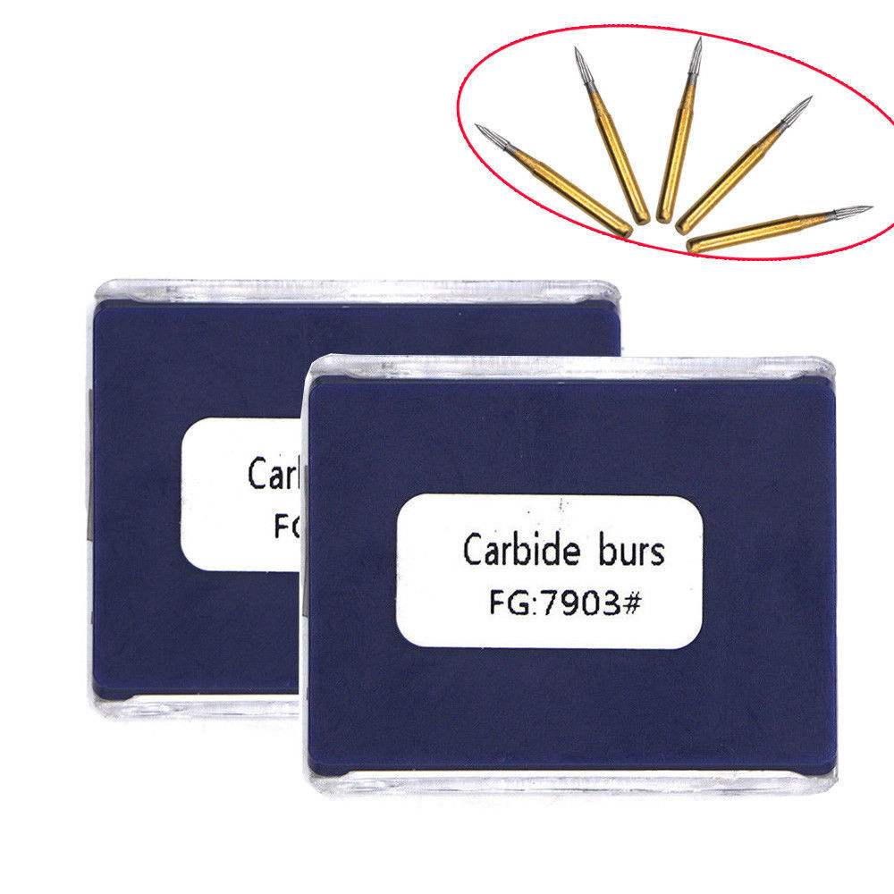 10 Pcs Dental Tungsten STEEL carbide trimming & finishing burs FG7901 7902 7903