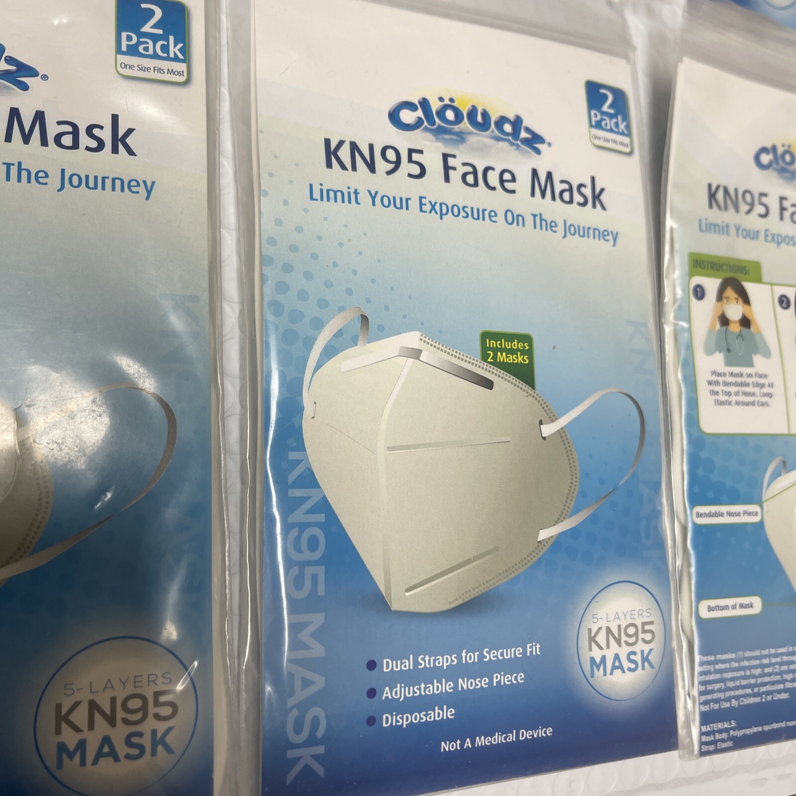 KN95 Protective 5 Layers Face Mask [12 PACK] 2 In Each Pack Disposable Masks