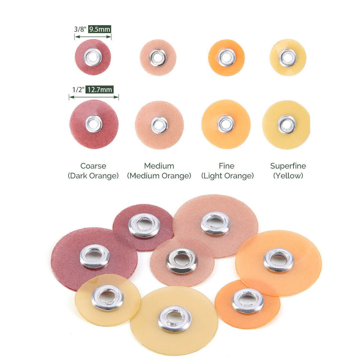 Dental Soflex Coarse Medium Fine Composite Finishing Polishing Discs 500pcs