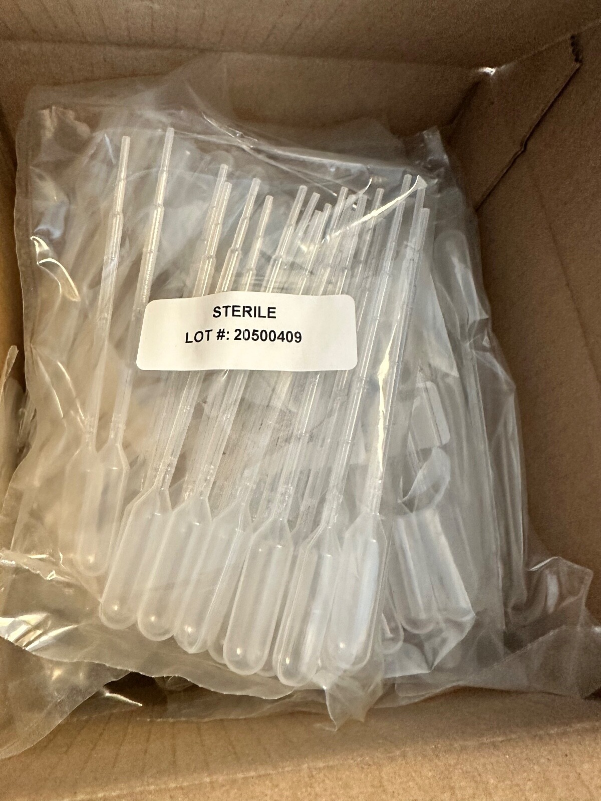 Plastic Transfer Pipet 3.5 ml Sterile Draw Large Bulb ~ Box of 500