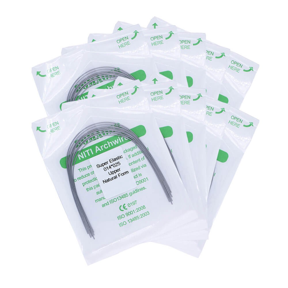 1×Dental Orthodontic Super Elastic Niti Rectangular Arch Wire Natural 14×25Upper