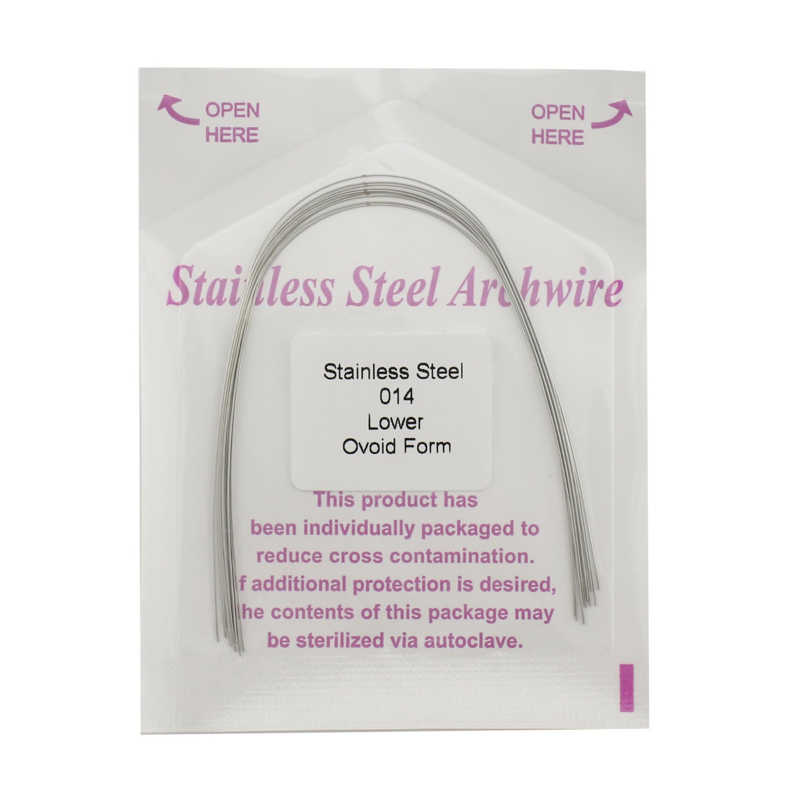 100pcs Dental Orthodontic Stainles Steel Arch Wire Round/Rectangular Ovoid Wires