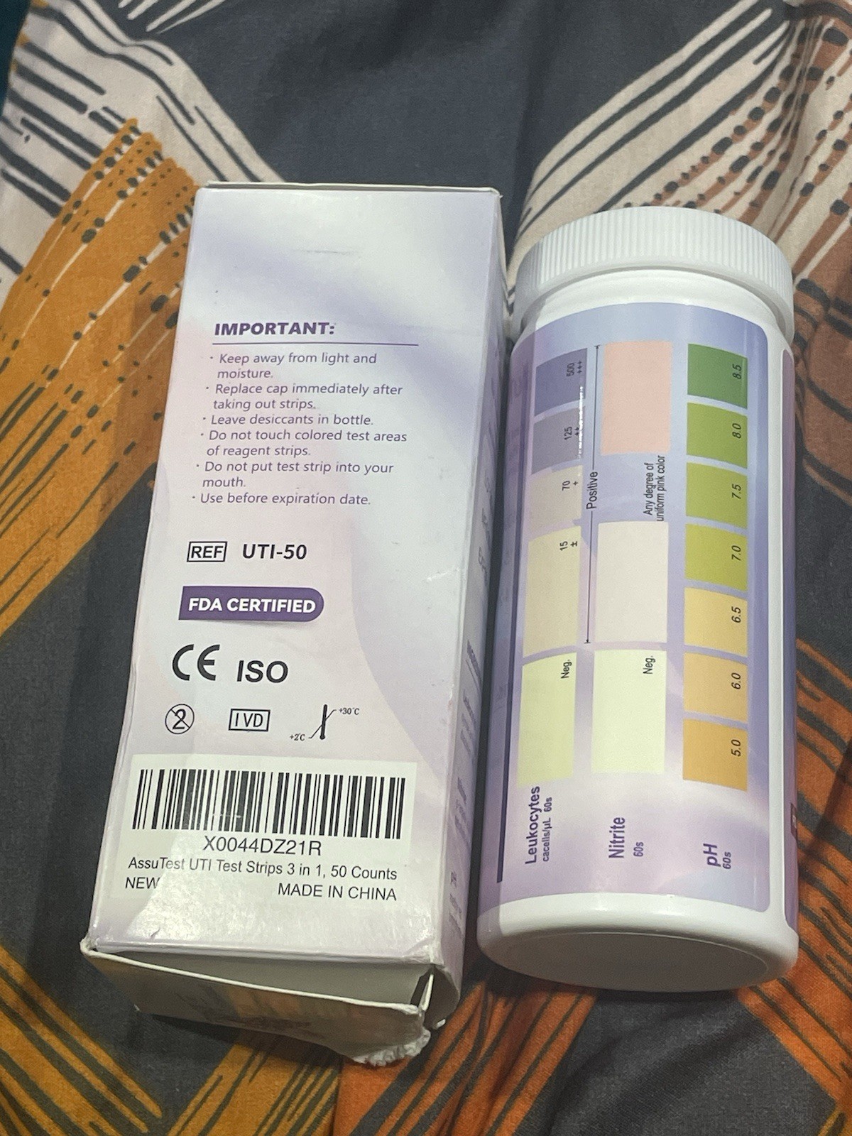 AssuTest 3 In 1 UTI Tests 50 Strips Expiry 09/14/2026