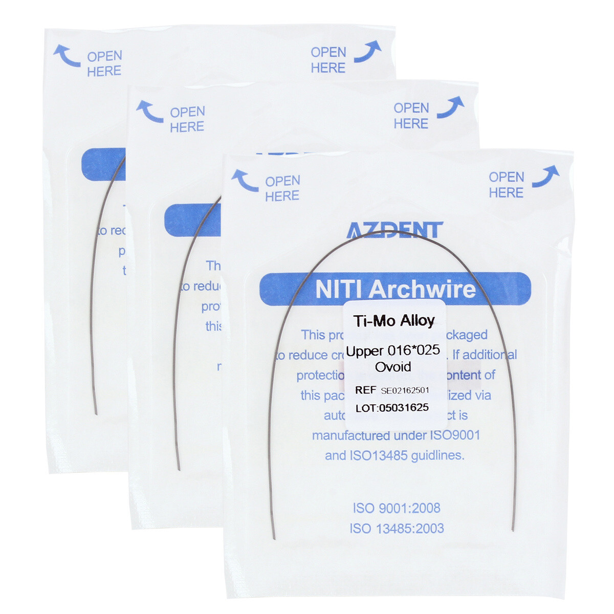 Dental Orthodontic TMA Beta Titanium Molybdenum Alloy Arch Wire Rectangular Type
