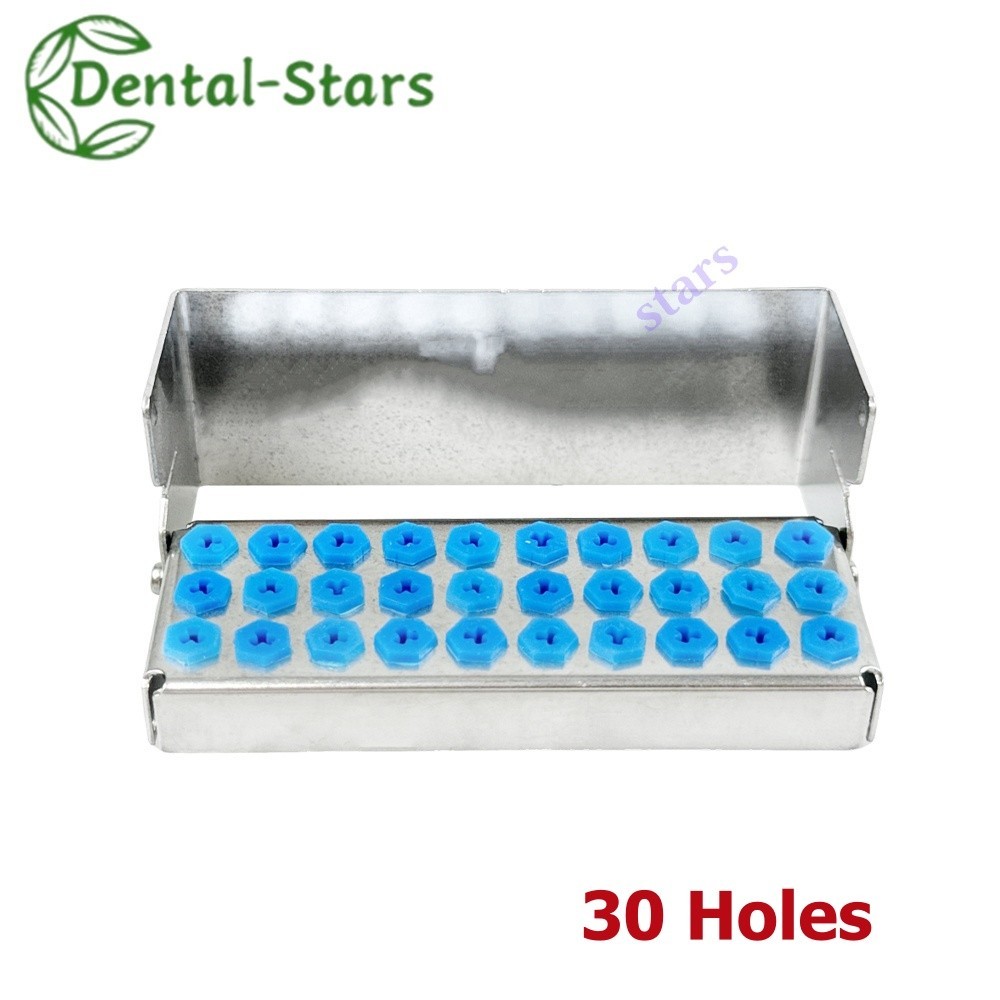 1Pcs Dental Bur Holder Block Distinfection Box 8/12/30Holes For High Burs Stand
