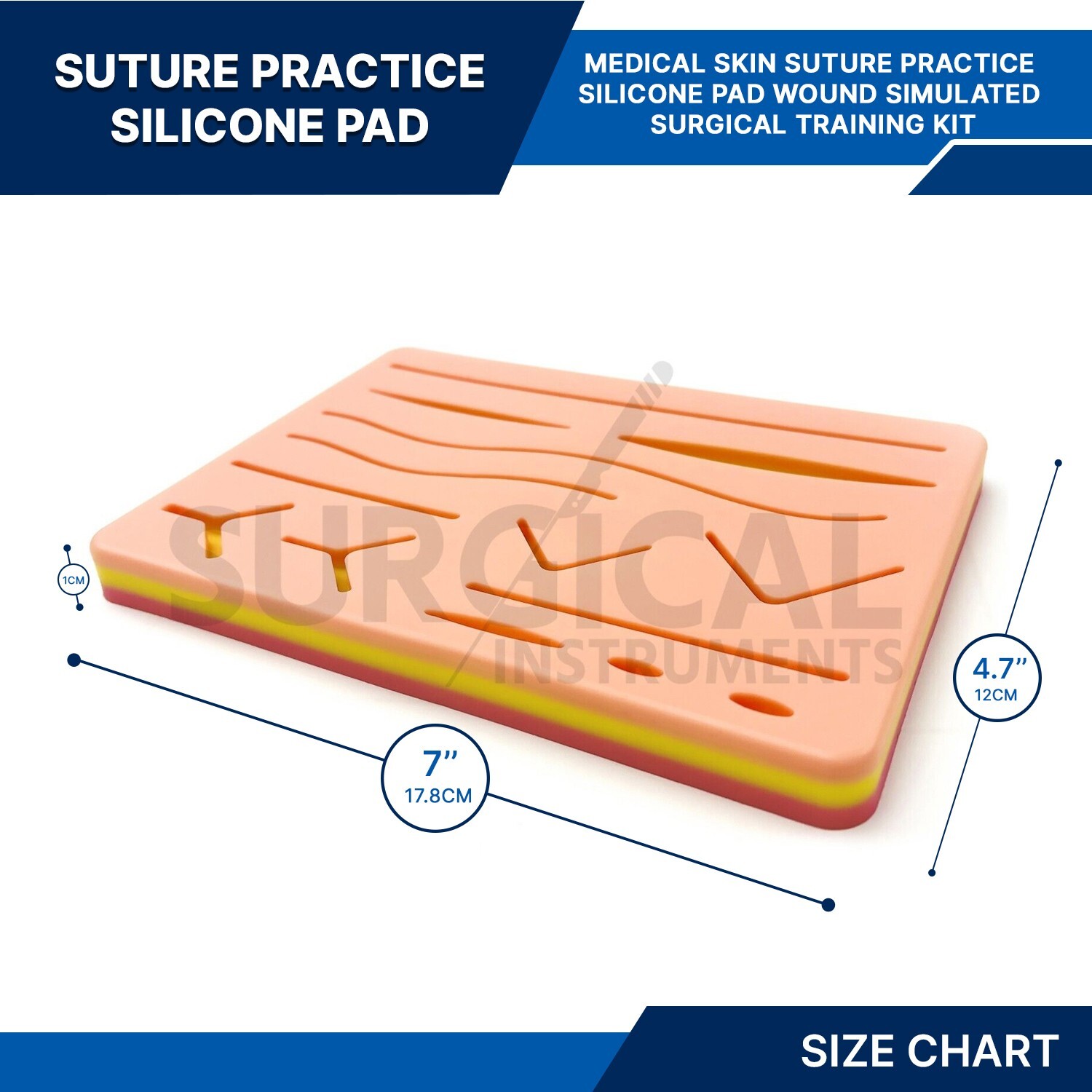 15 Piece Practice Suture Kit Set for Medical and Veterinary Student Training