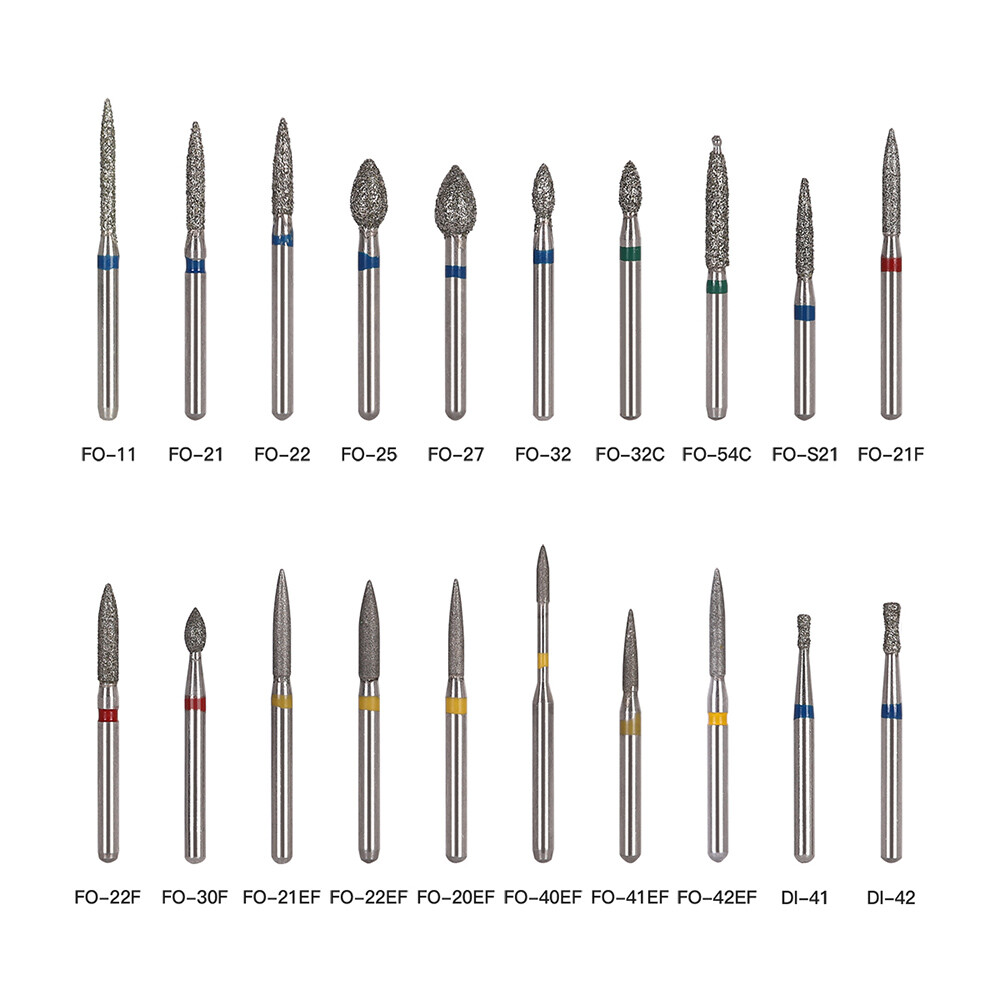 100 Models AZDENT Dental Diamond FG Burs for High Speed Handpiece Friction Grip