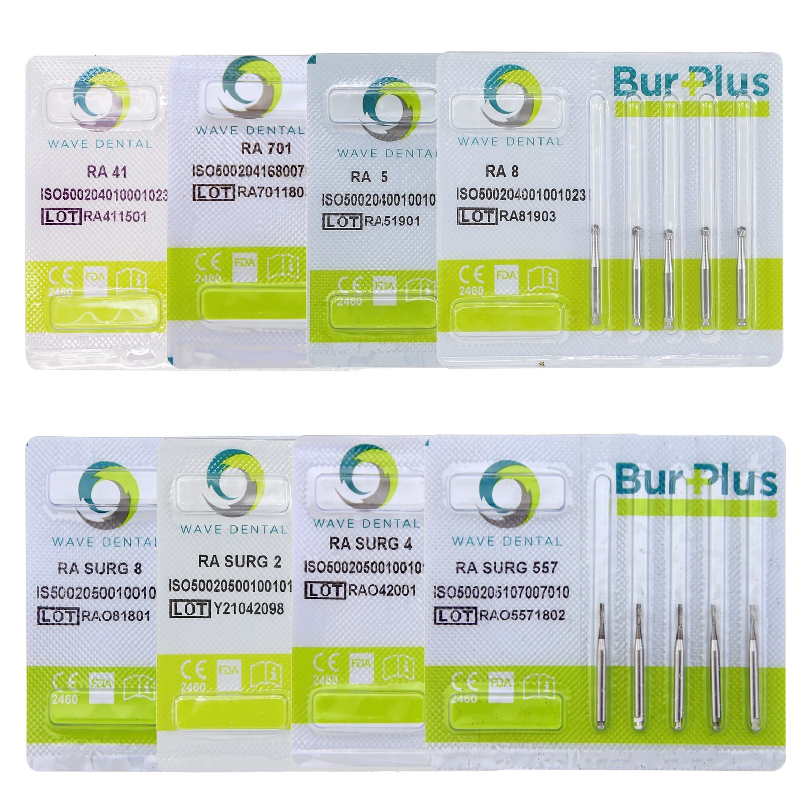 Wave Dental Carbide RA Latch Burs Taper Fissure Round Surgical Bur 4 8 701 557