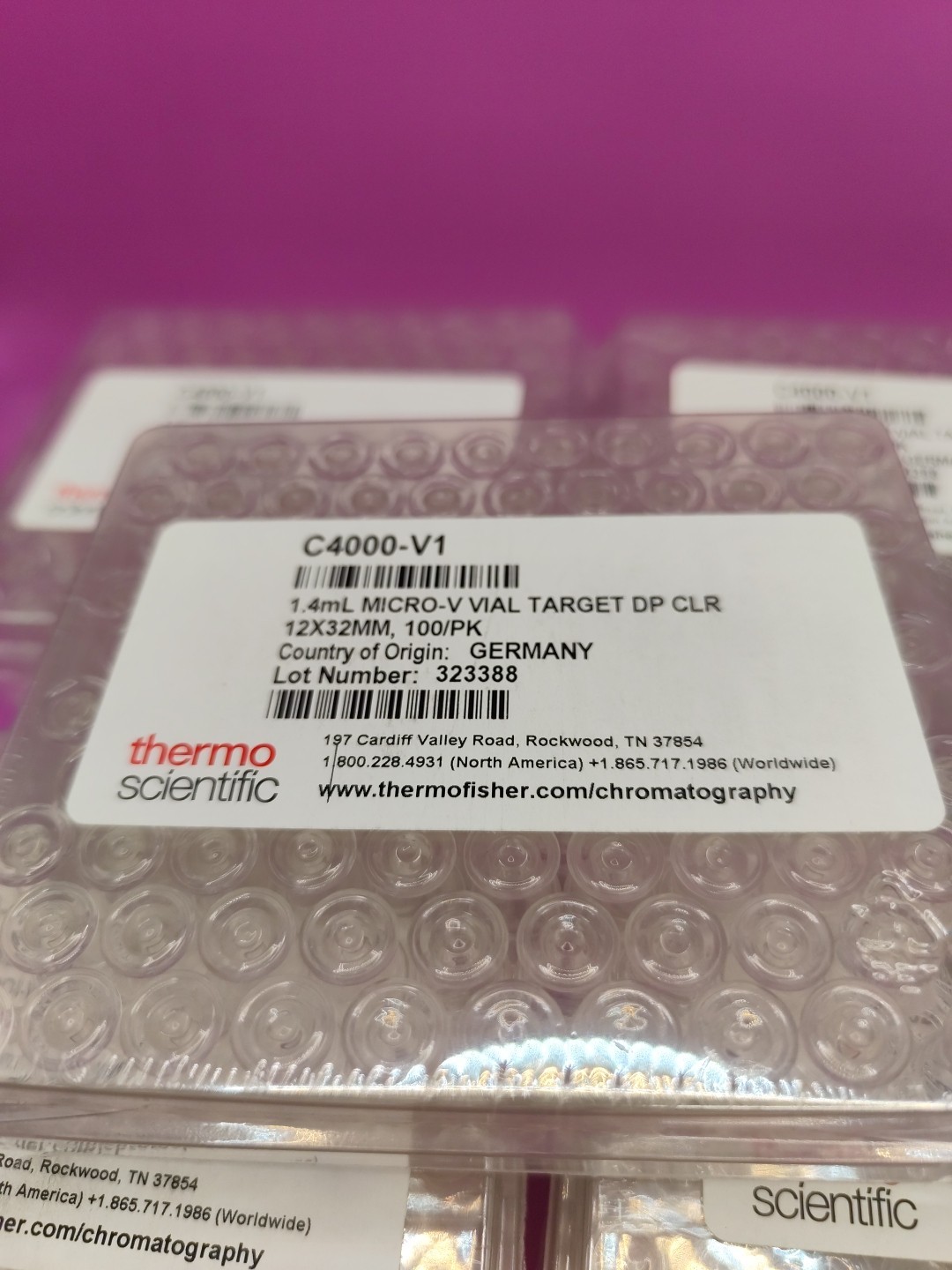 Thermo Scientific 9mm Clear Glass Screw Thread Vials C4000V1 Pack Of 100