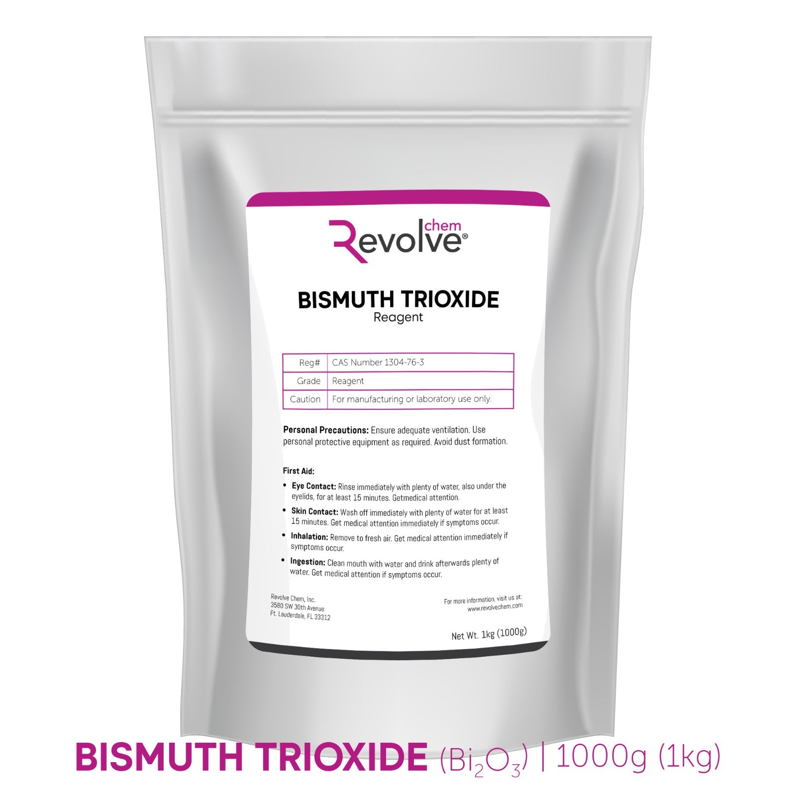 1 KG Bismuth Trioxide Powder, Bismuth Oxide, Bi2O3, Lab Grade 99.9% Purity