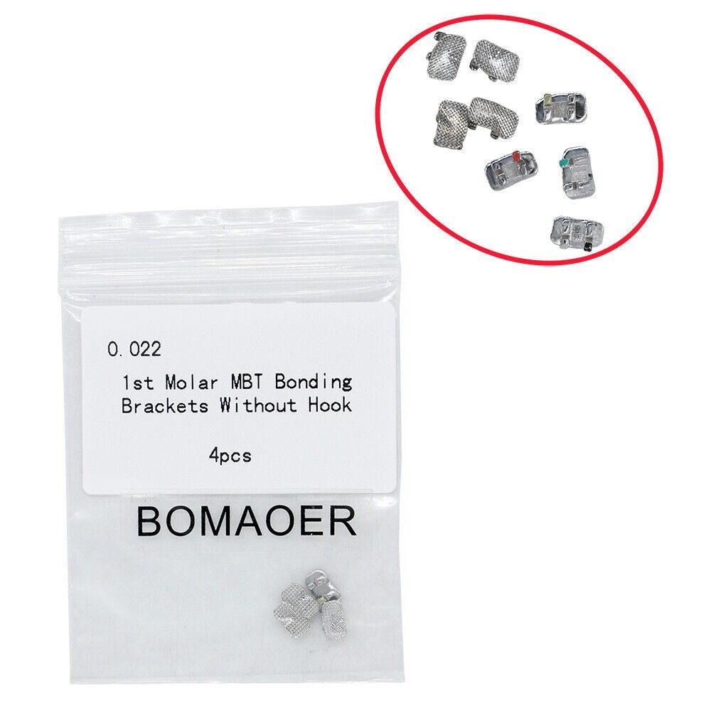 1 Pack Dental Orthodontic Roth 0.022 1st Molar MBT Bonding Bracket Without Hook