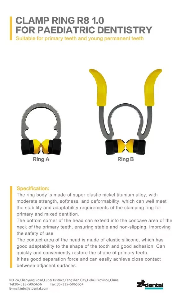 2 Type Dental Matrix System Clamp Ring R8 Niti Nickel Titanium Alloy for Kids