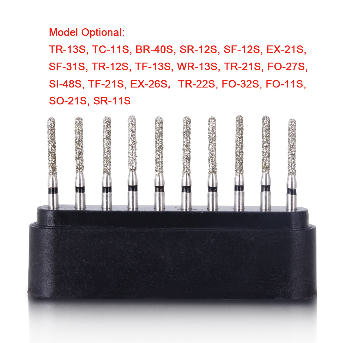 AZDENT Dental Super Coarse Diamond Burs Drills 20 Types for High Speed Handpiece