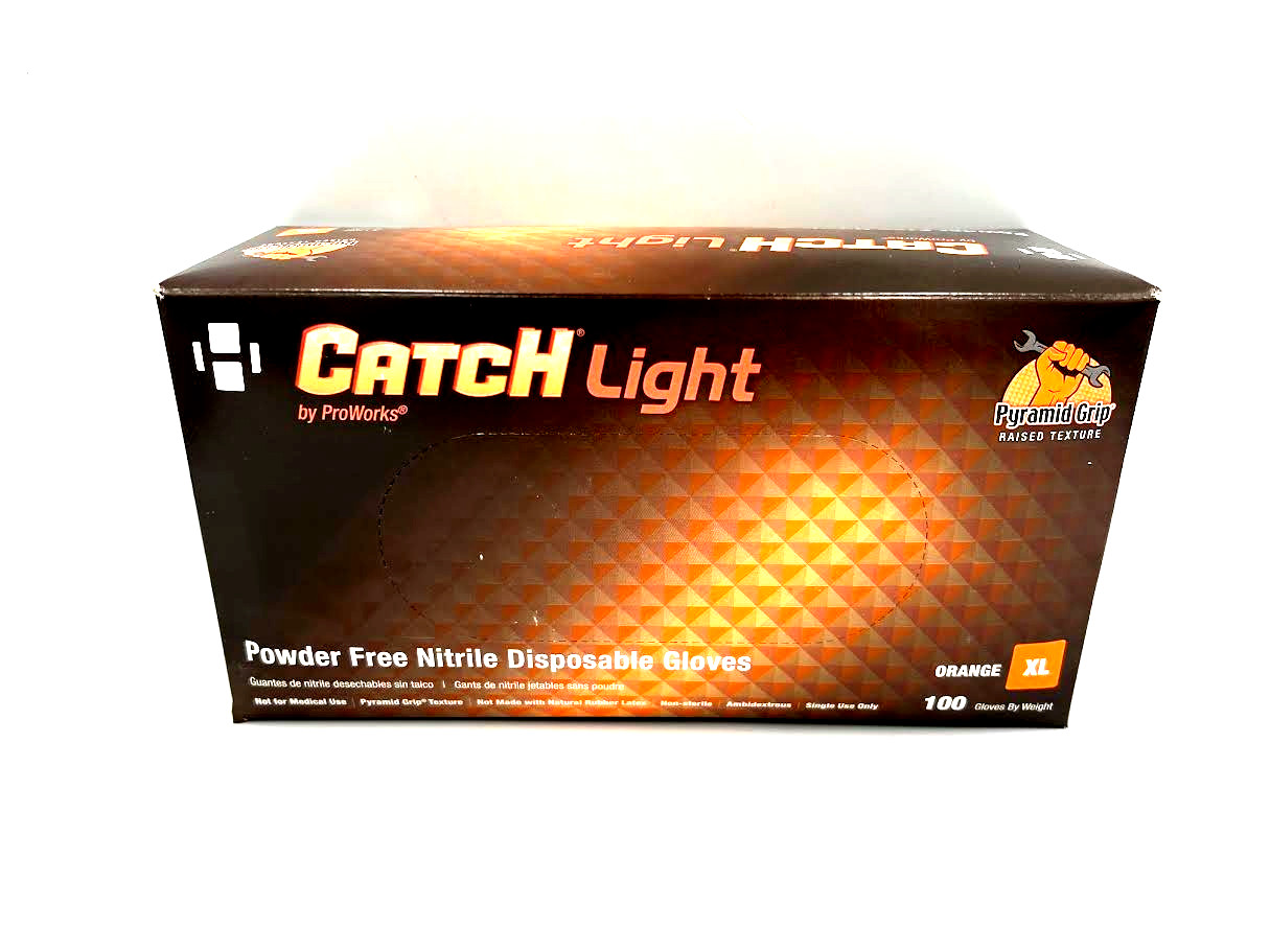 Catch Light Powder Free Nitrile Disposable Gloves – XL