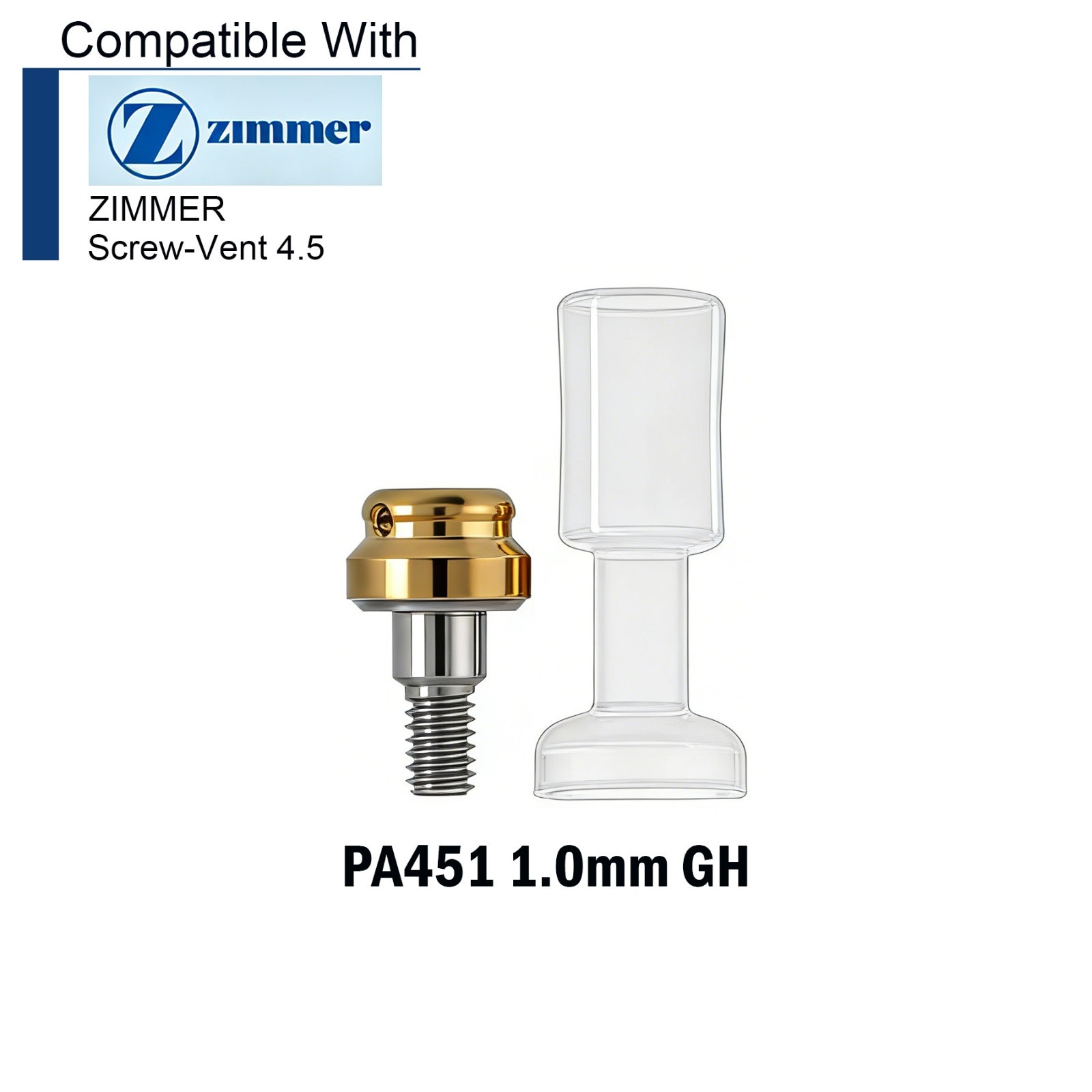US Dental Locator Abutment for ZIMMER Screw-Vent 4.5 Platform
