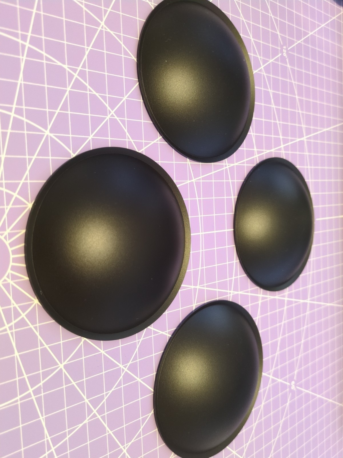 Qnty: 4 Polypropylene Convex Dust Caps 3⅝” (3.5″) 90mm (93mm) Unbranded