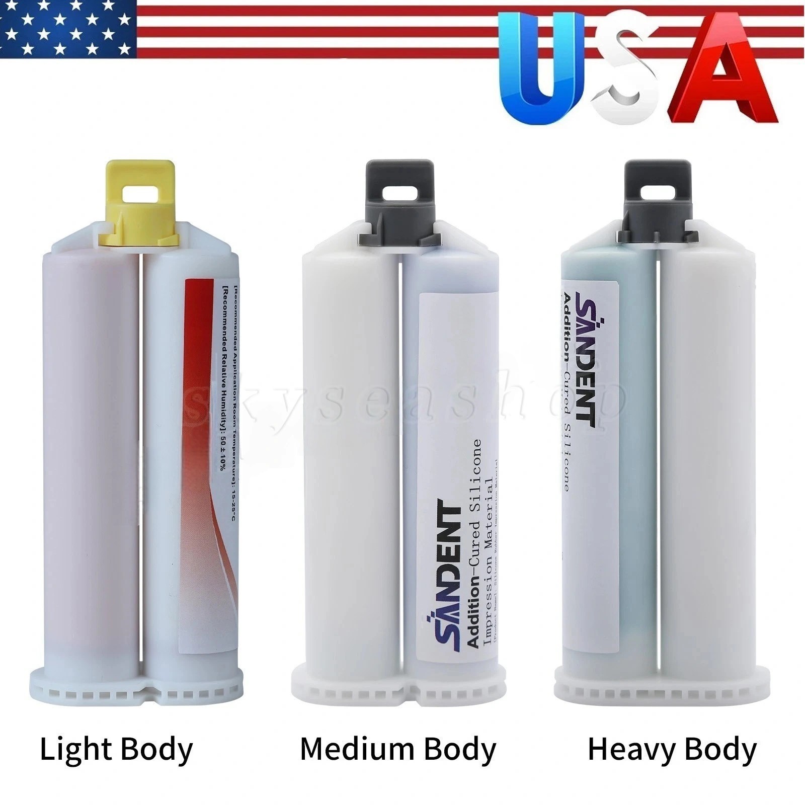 Dental VPS Impression Material Light/Medium/Heavy Body – Fast Set 50ML Cartridge