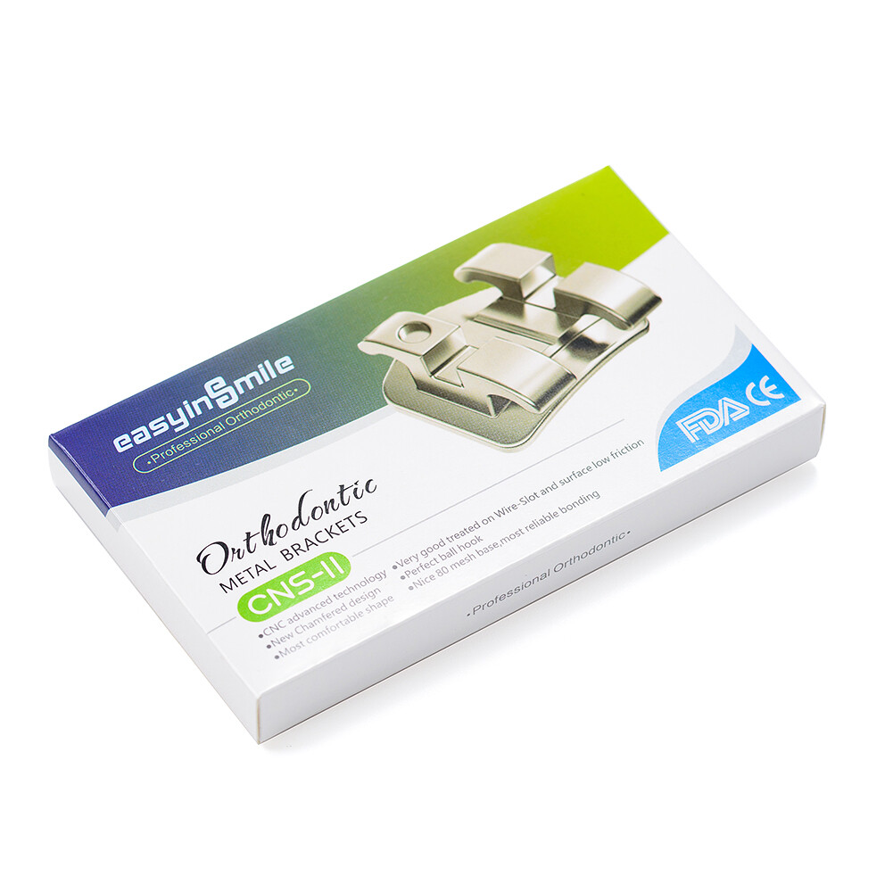 20Pcs Dental Orthodontic Brackets Braces Mini MBT Roth 022 345 Hooks Metal Mesh
