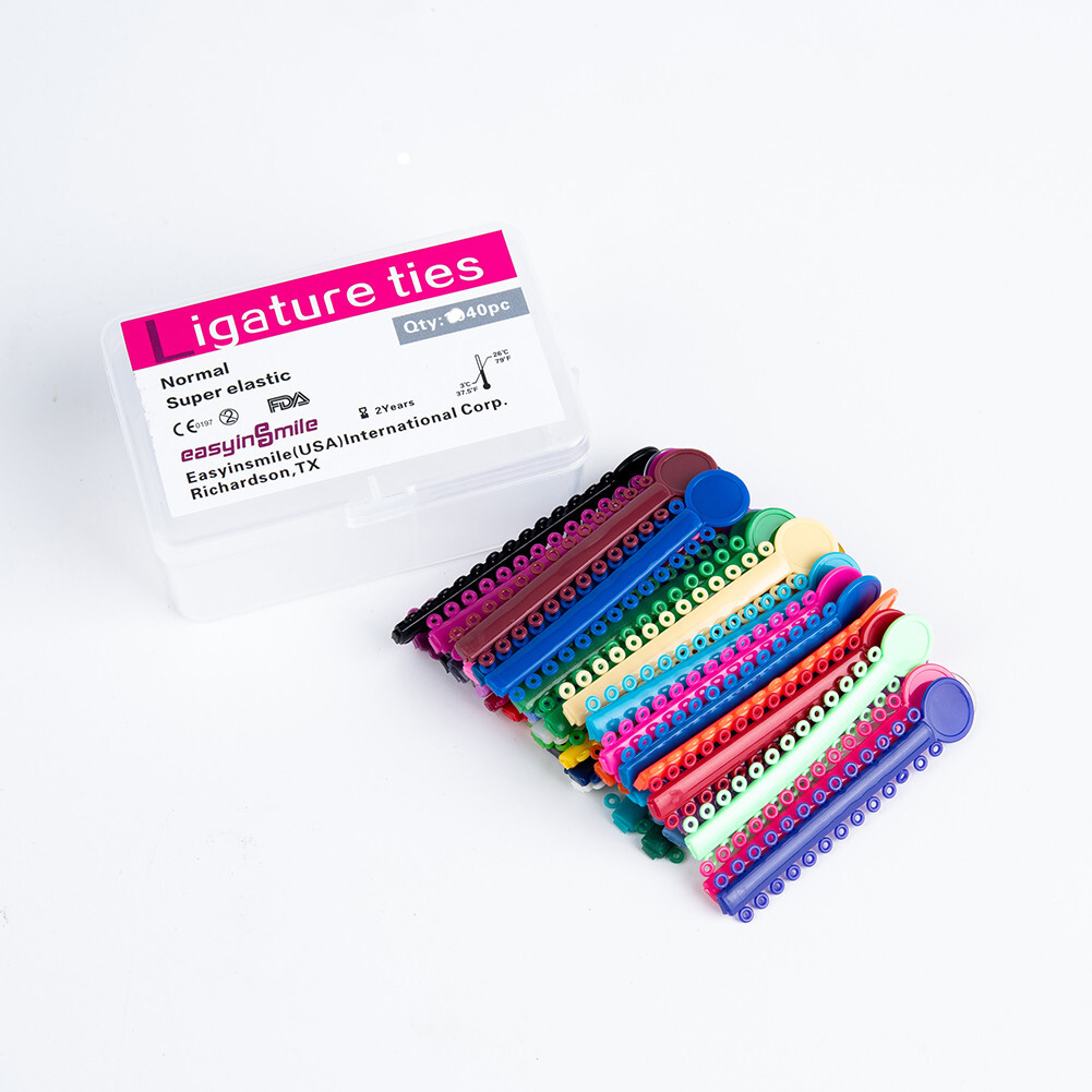 1040pc Dental Orthodontic Ligature Ties Braces Elastic Rubber Band Mixed ColorUS
