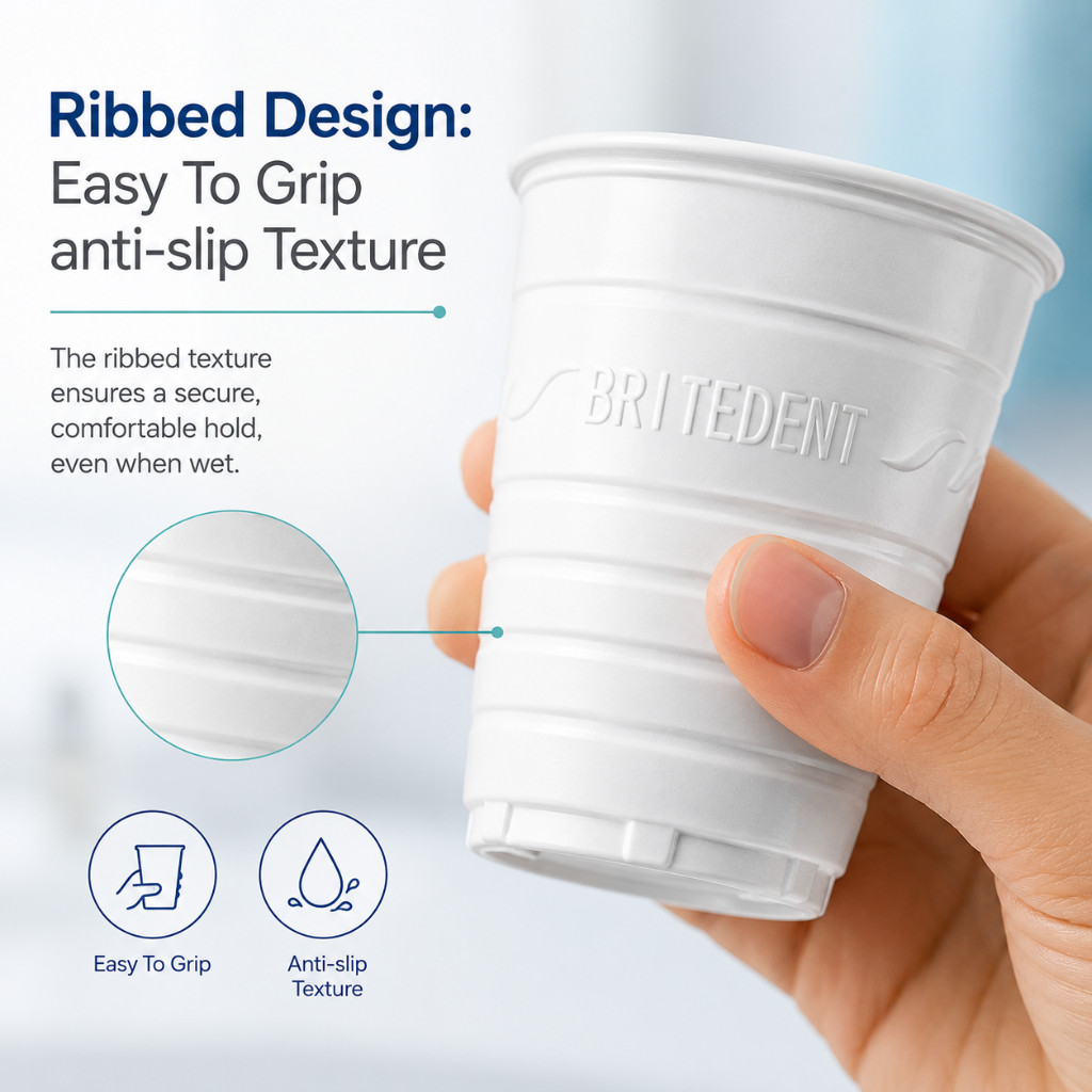 Disposable Plastic Dental Drinking Cups 1000/Cs 5 Oz BRITEDENT