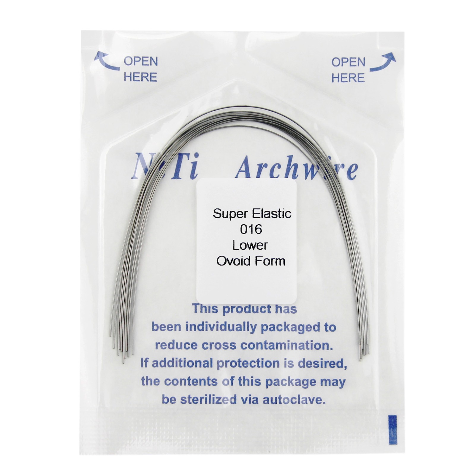 100PCS Dental Orthodontic Arch Wire Niti Round Ovoid Upper Lower 012 014 016 018