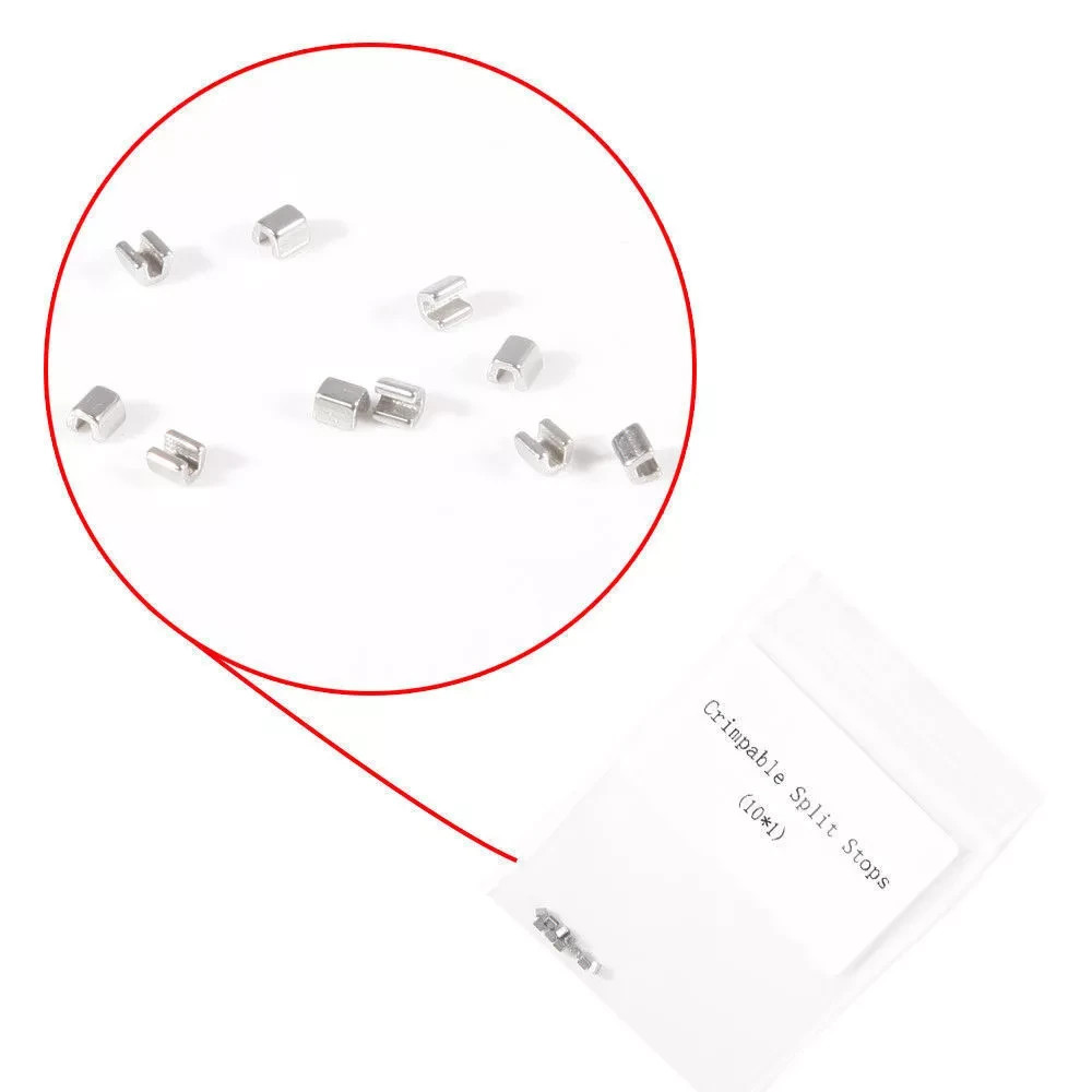 10 Pcs/Bag Crimpable Hook Dental Orthodontic Stainless Steel Split Sliding Stops