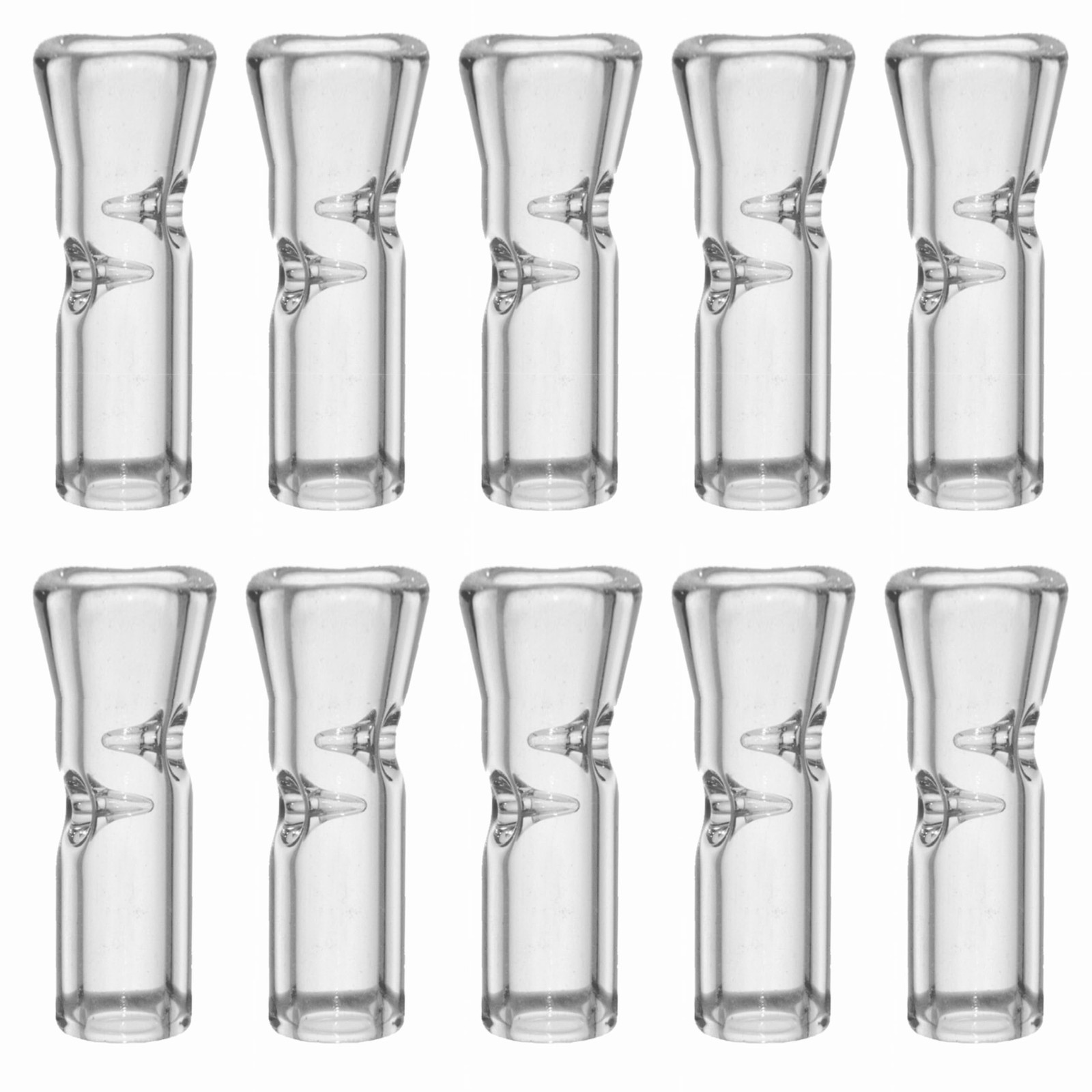 Reusable Glass Filter Tips Mouthpieces, Glass Tip Ø9mm Outer Diameter 35mm Lengt