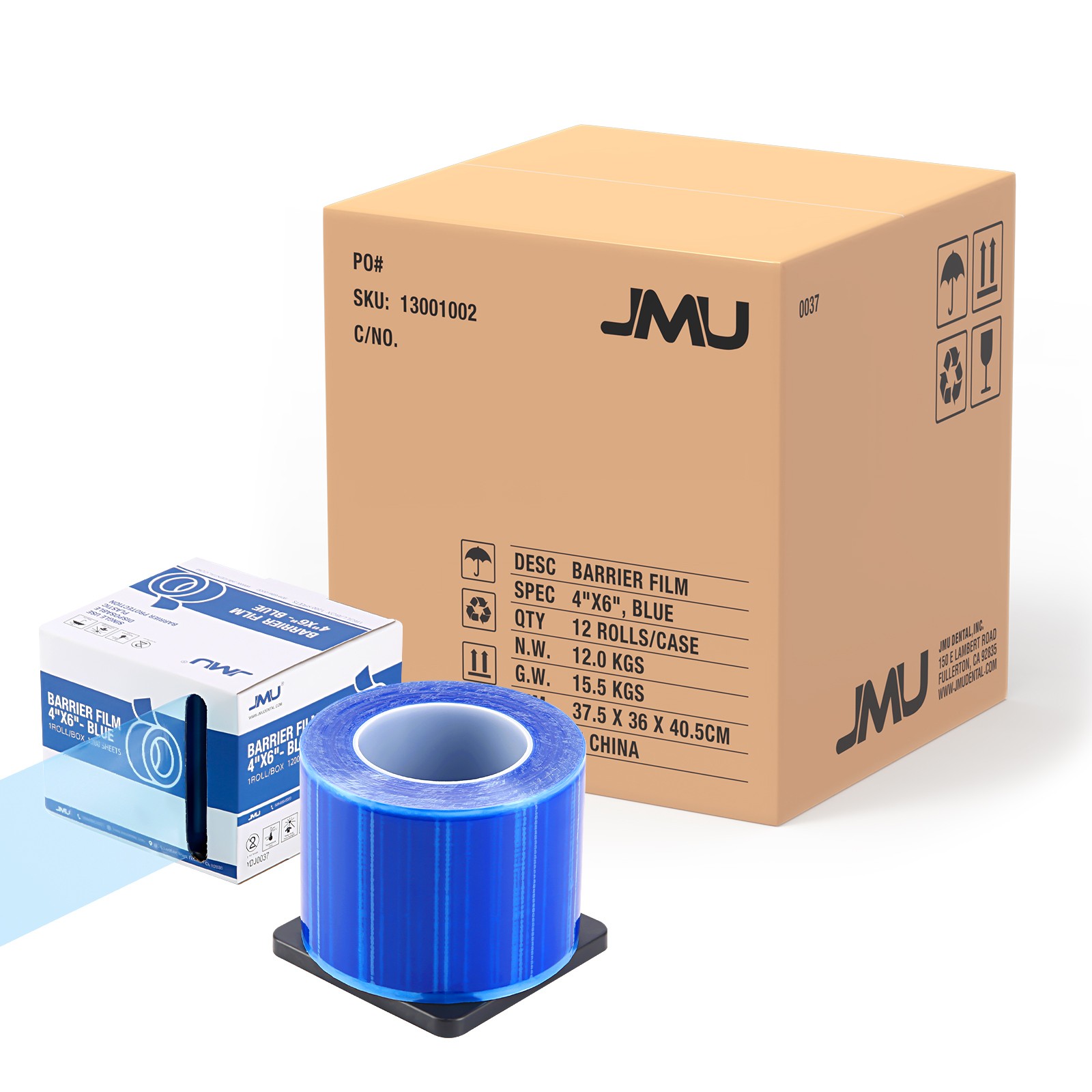 Lot Blue Barrier Film Tape For Dental Tattoo Medical Adhesive Roll 4 ” x 6 “