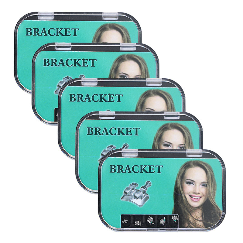 10×Dental Orthodontic Metal bracket monoblock Mini MIM MBT 0.22 With 345 HK 5×5