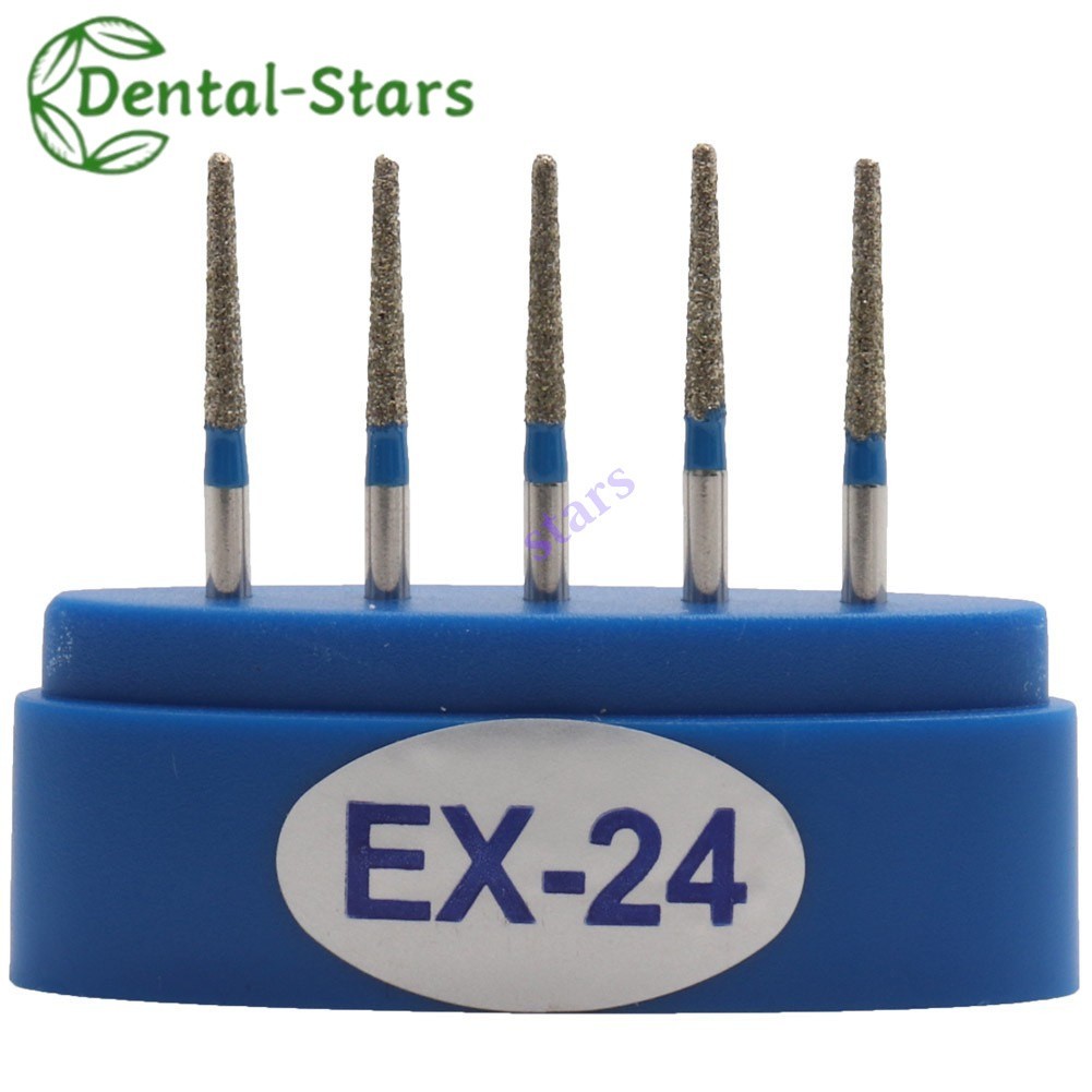 5Pcs/Box Dental FG Diamond Burs 10 Sizes EX 11-EX24 Bur For High Speed Handpiece
