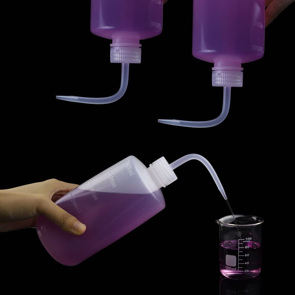 500ml Wash For Bottle Set 6pcs for Laboratory Use with Slanted Dispensing Tip
