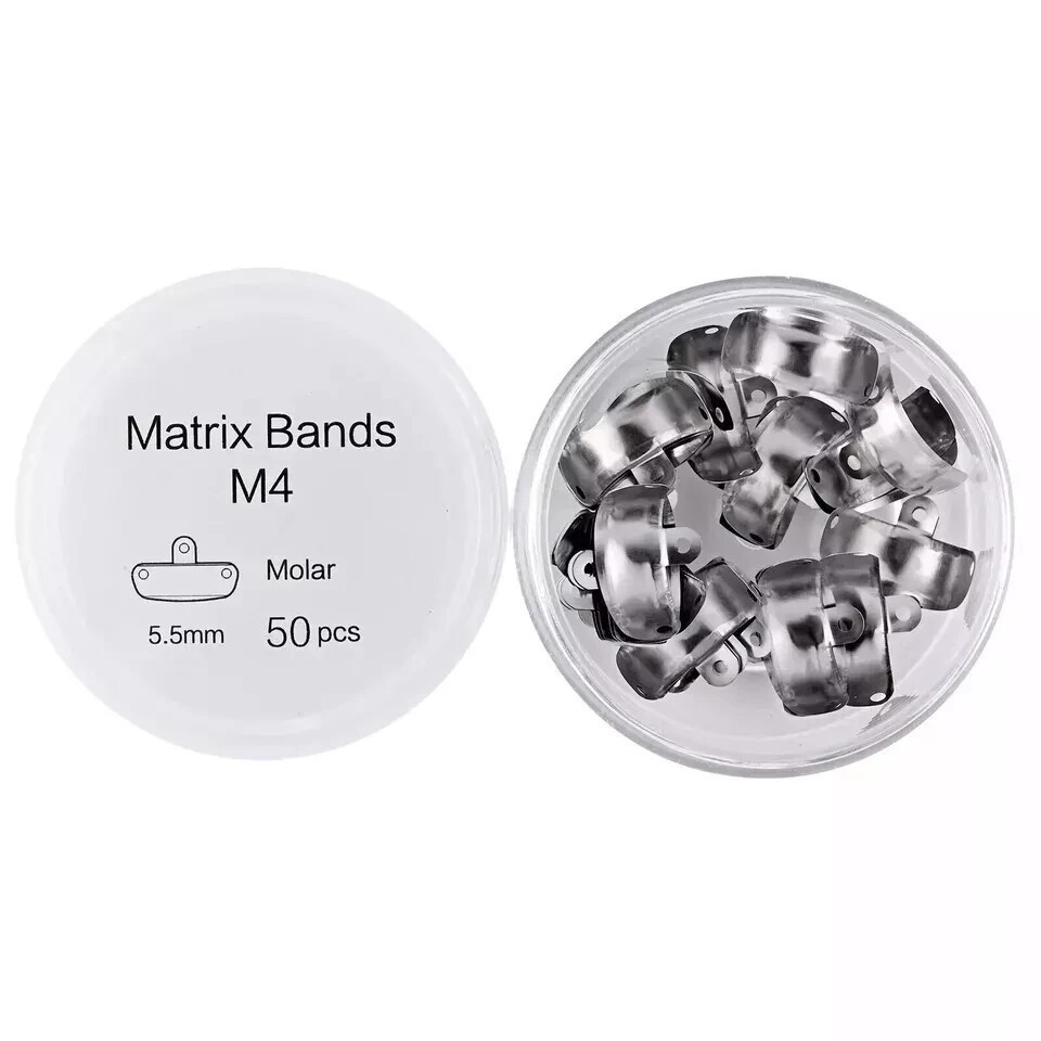 50Pcs/box Dental Sectional Matrix Bands M4 Metal Sectional Contoured Matrice