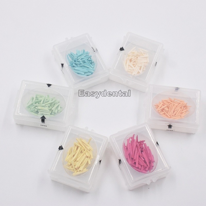 100 Pcs/Box Dental Fixing Wooden Wedges Disposable Contoured Matrices Wedge 11mm
