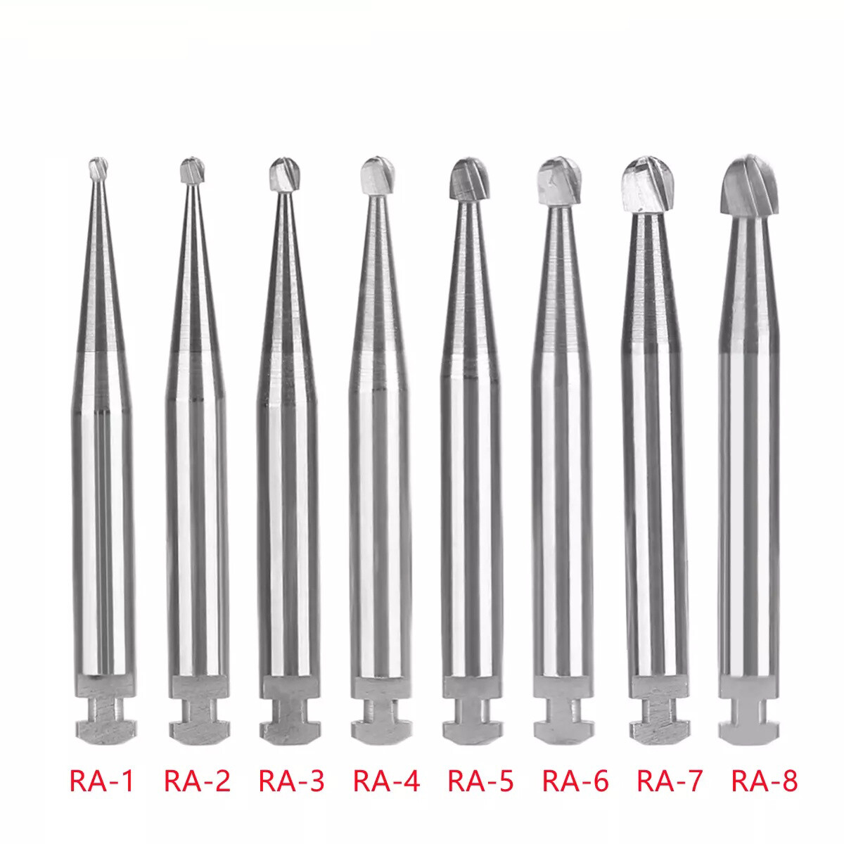 Dental Round Carbide Bur for Slow Speed Latch Type Handpiece RA 1# – 8# Burs