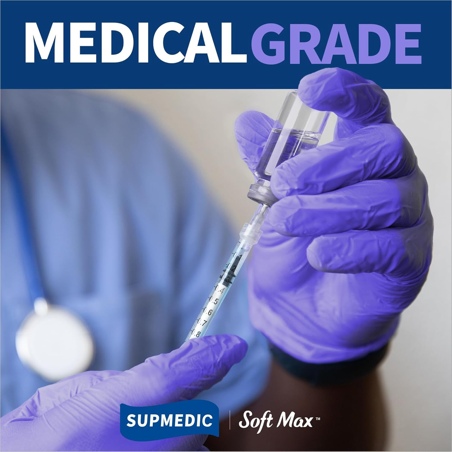 Nitrile Exam Gloves, Powder-Free Latex-Free Food Safe Cleaning First Aid Disposa