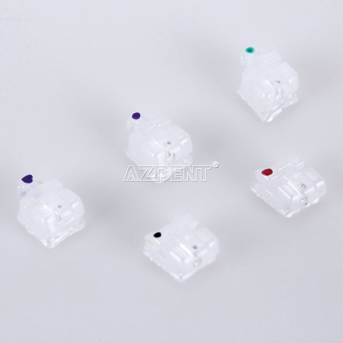 AZDENT Dental Ortho Self Ligating Clear Ceramic Bracket Braces ROTH 022 Hook 345