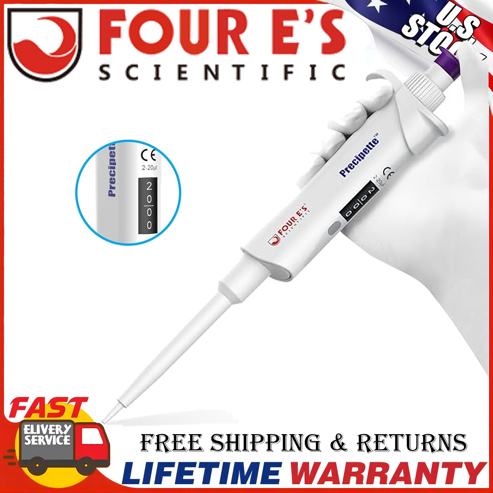 0.1ul-10ml Single Channel Pipettor Adjustable Micropipette Lab High Precision