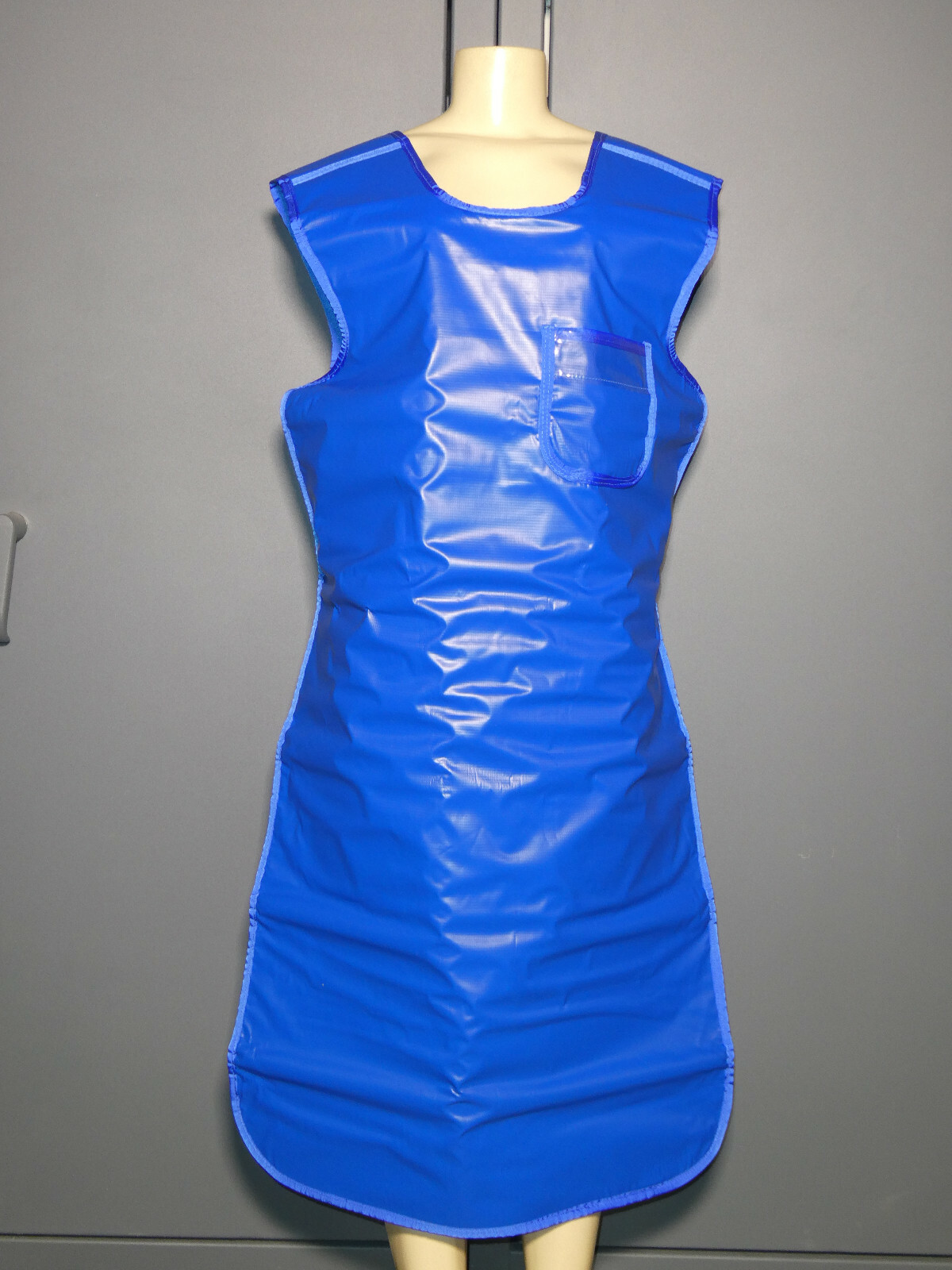 X-Ray Front Protection Apron Size Adult Unisex Large Tie Closure Blue