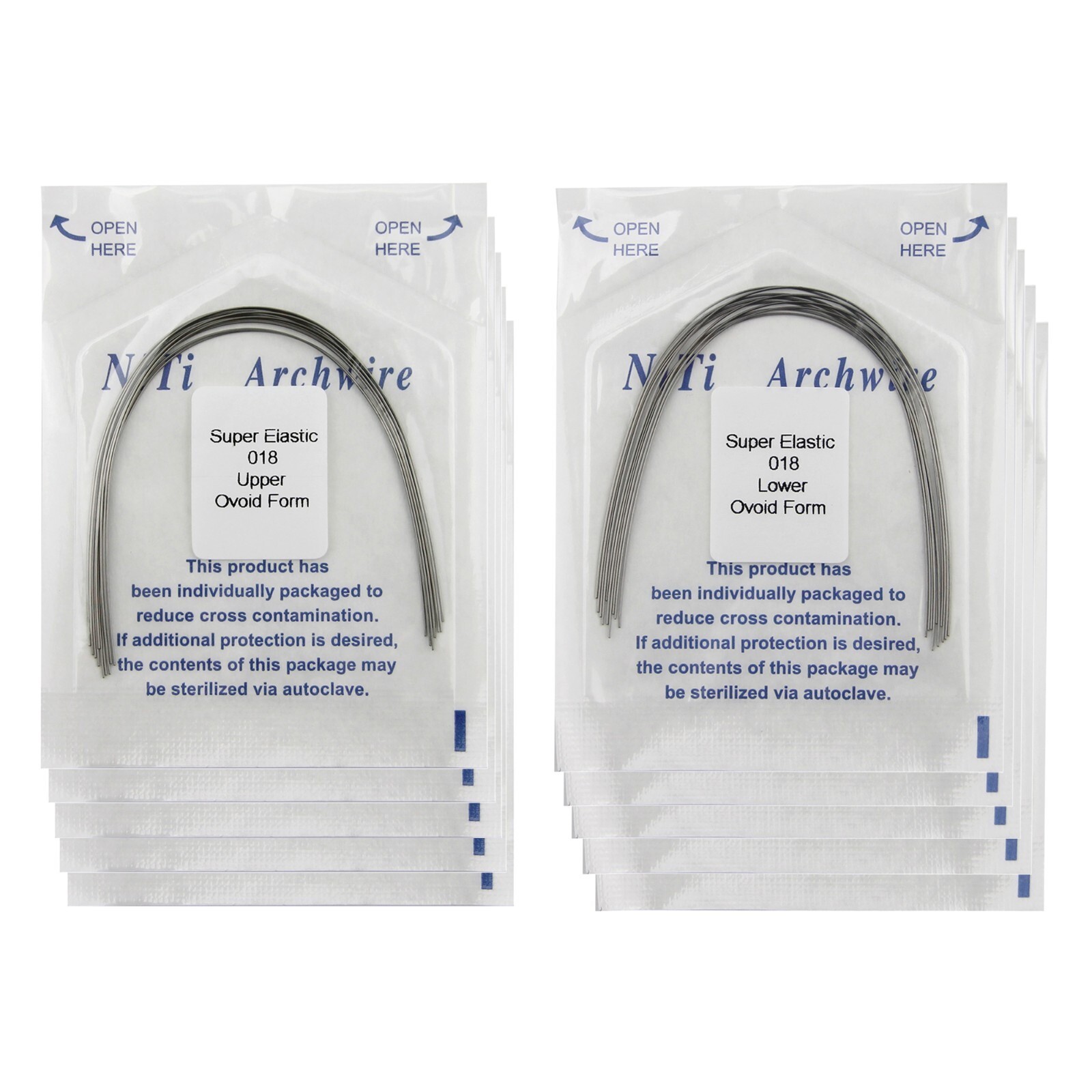 100Pcs Dental Orthodontic Arch Wire Super Elastic NiTi Round Ovoid Form 012-020