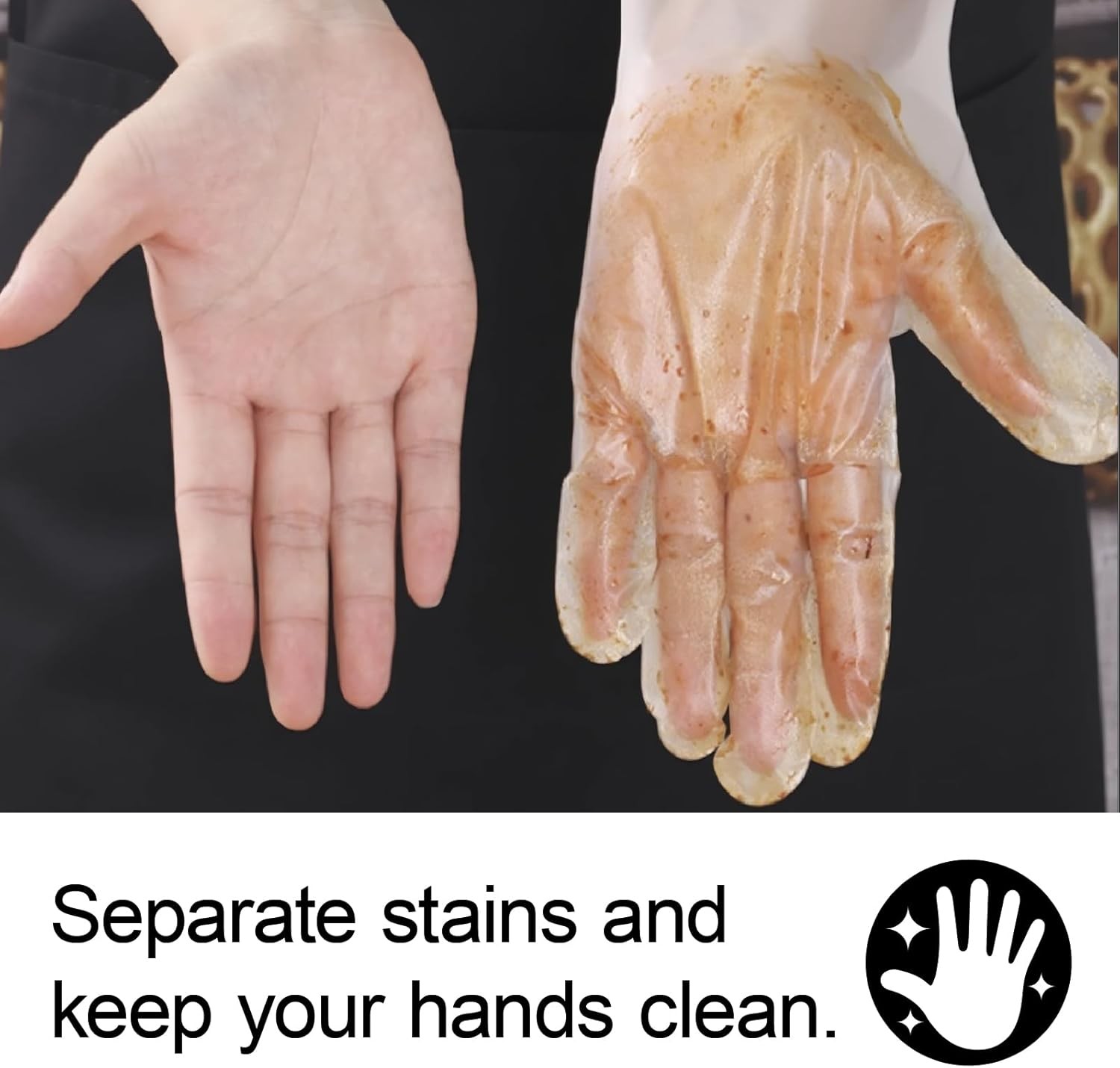 400 Count Disposable Plastic Gloves Food Safe Latex Free Powder Free