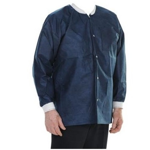 ValuMax 3630NBXS ExtraSafe Lab Jackets Navy Blue Extra Small 10/Pk