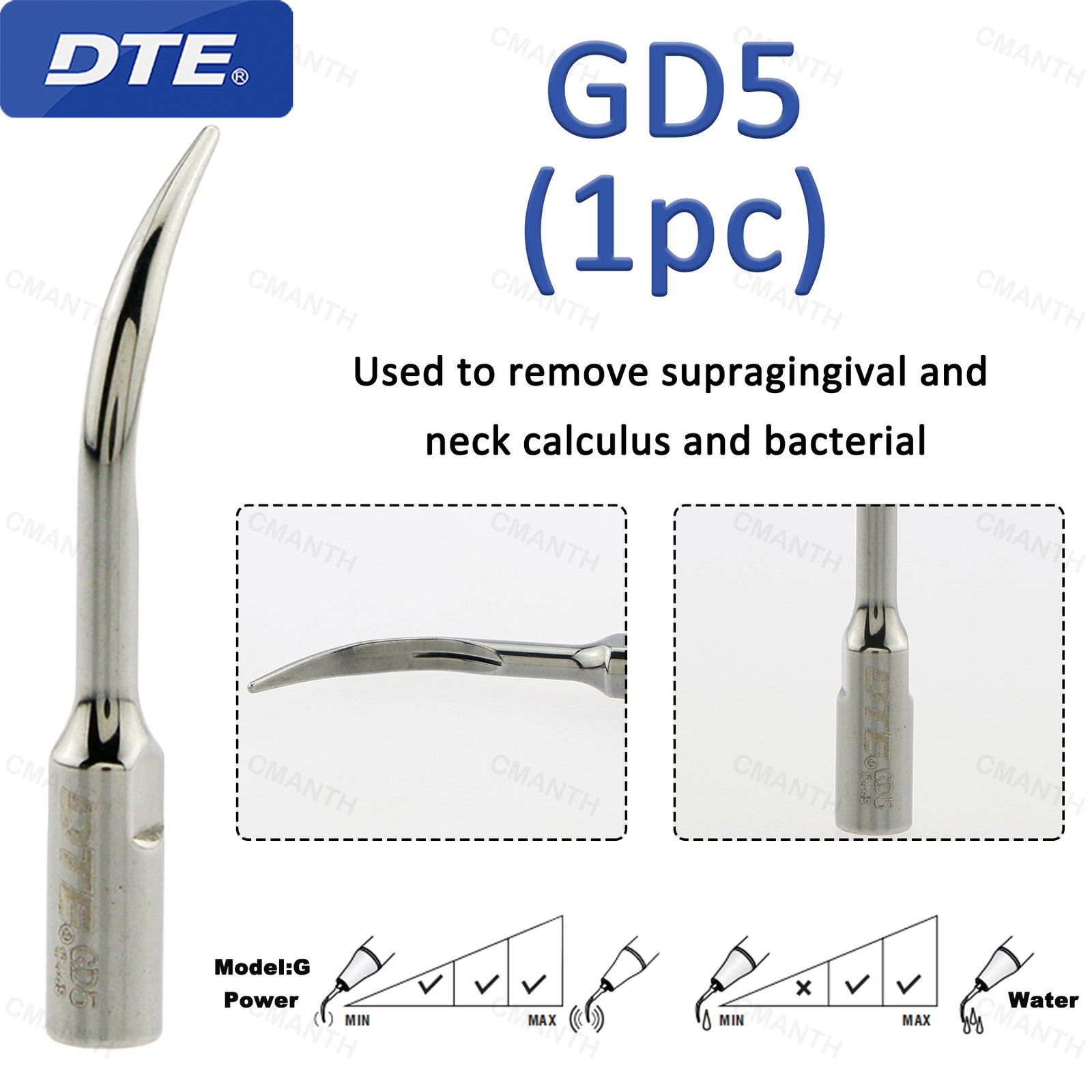 Woodpecker DTE Dental Ultrasonic Scaler Tips GD-Series Fit SATELEC ACTEON NSK