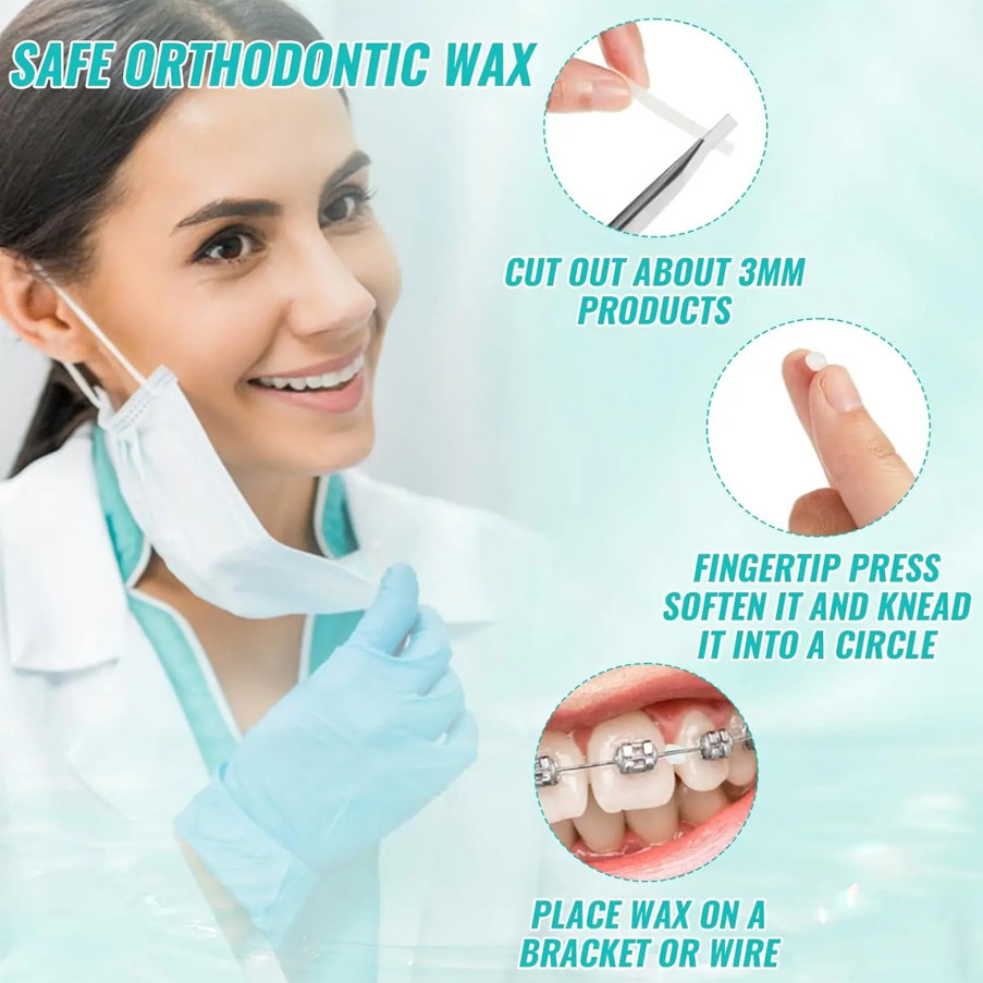 10Pcs Orthodontic Relief Wax Fruit Flavour Braces Wax Set Fruit Flavour Wax