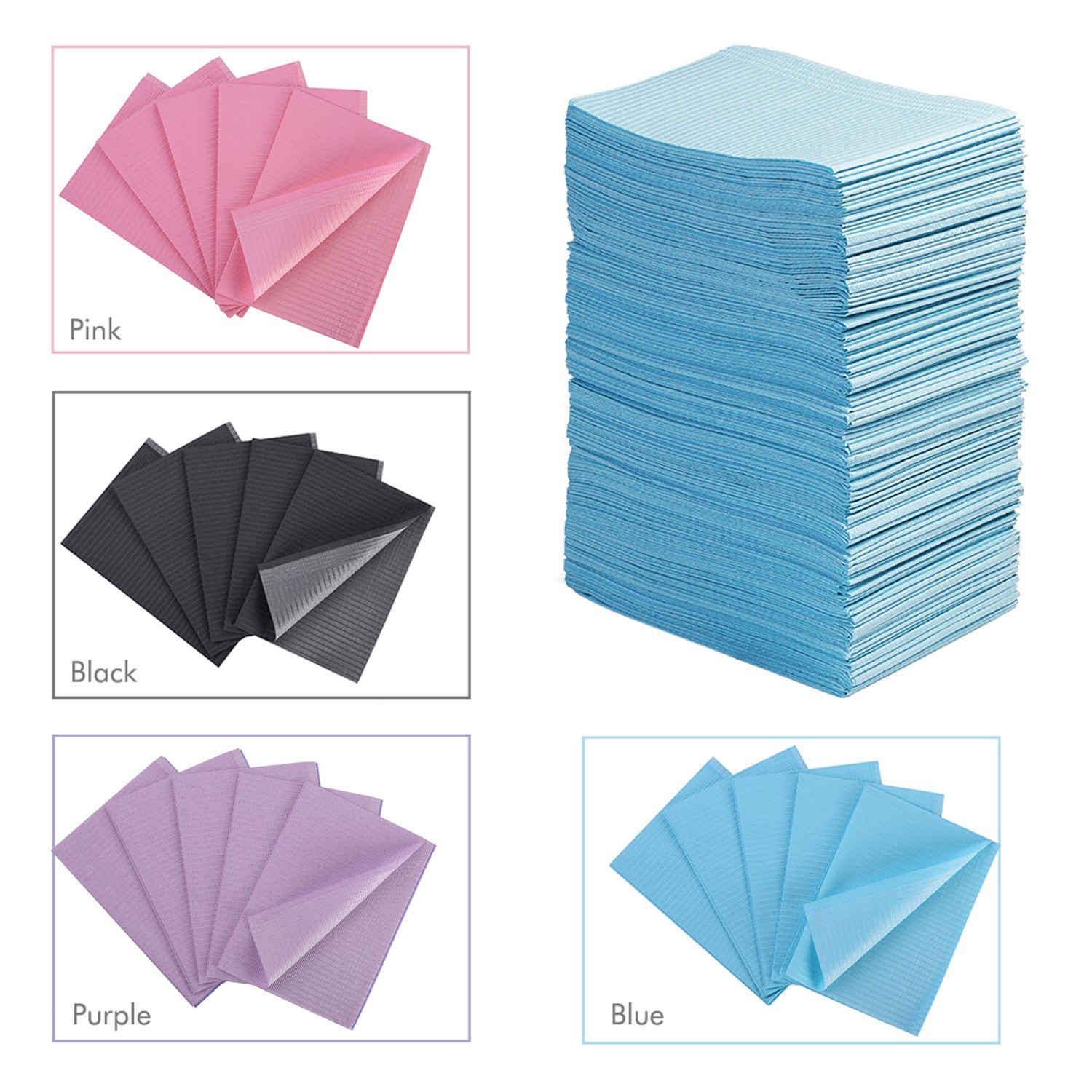 1000(8 Bags)Disposable Dental Bibs,Medical Tattoo Patient Towels bibs,13×18 inch